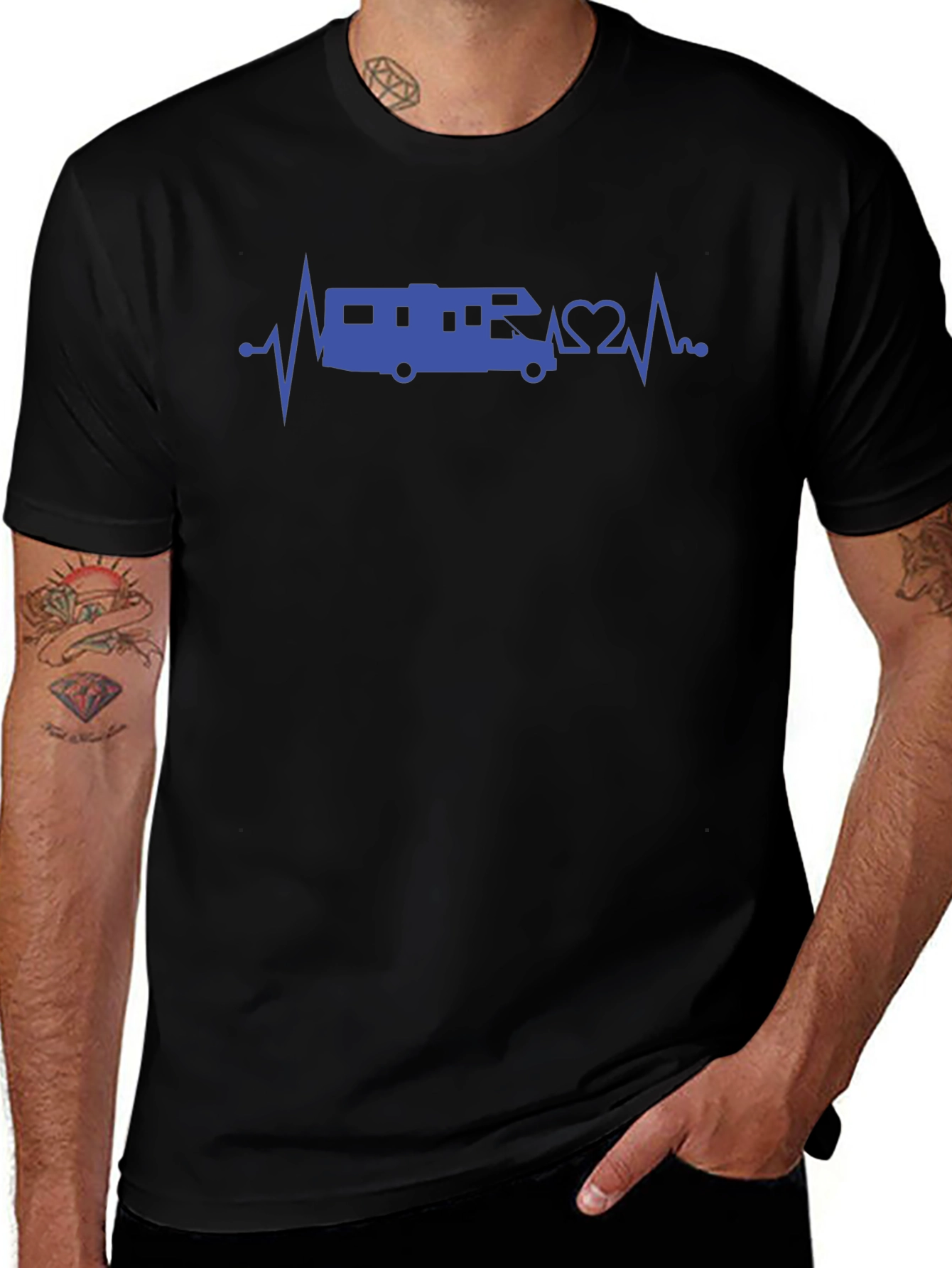Variant 27 of RV Heartbeat Graphic Tee - Camping Lover Shirt