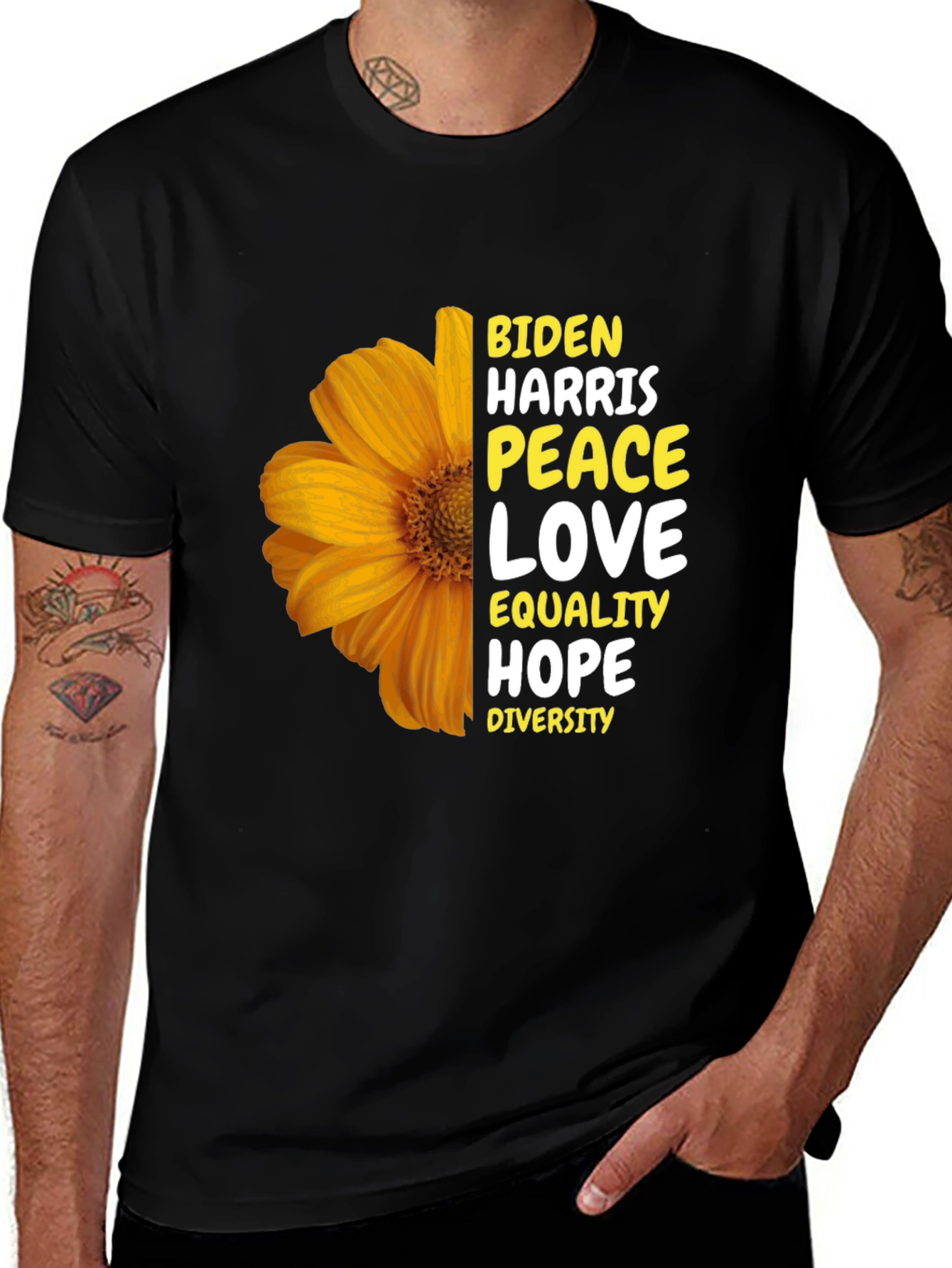 Variant 19 of Biden Harris Peace Love Equality T-Shirt