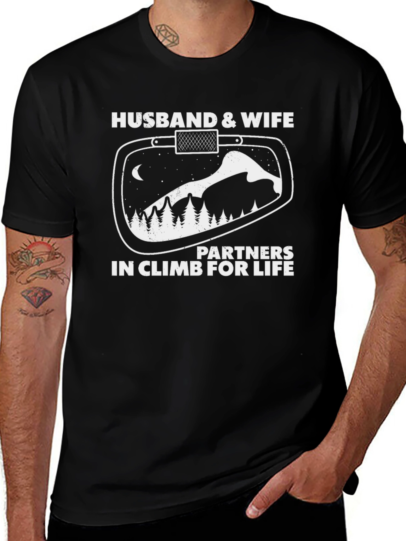 Variant 23 of Husband & Wife Climbing Partners T-Shirt