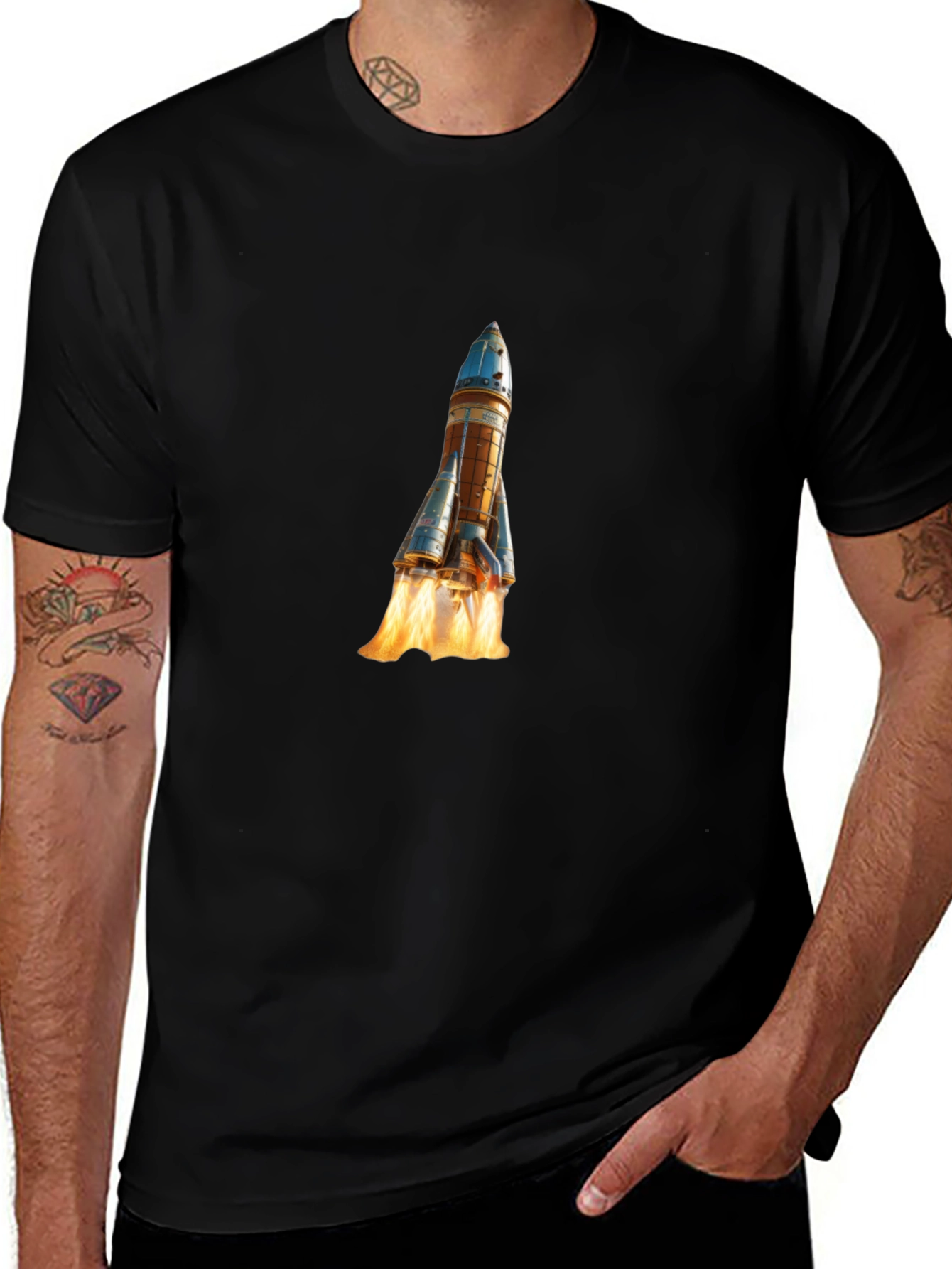 Variant 7 of Rocket Launch Graphic Tee - Space Adventure T-Shirt