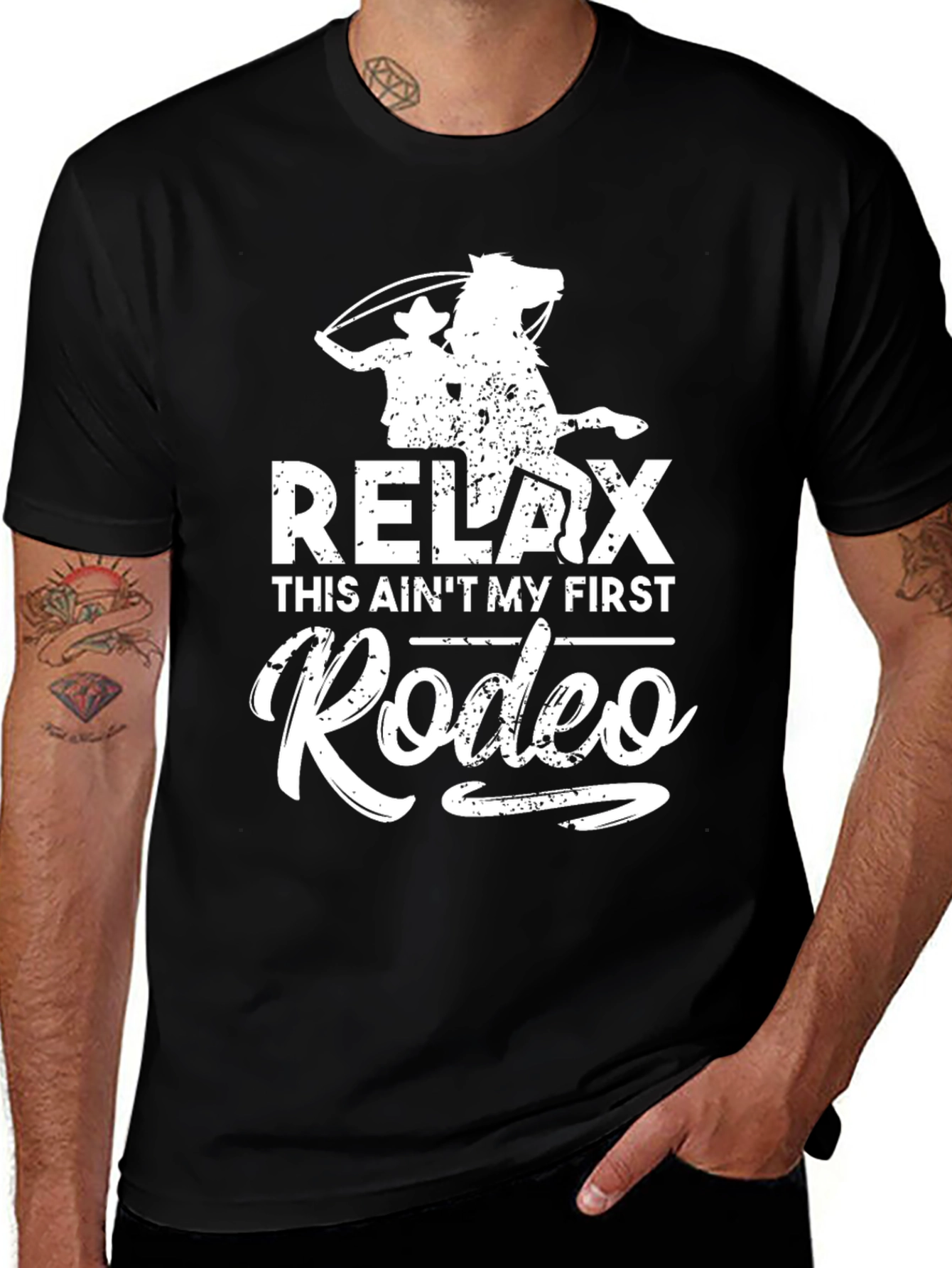 Variant 17 of Relax, This Ain't My First Rodeo Graphic Tee
