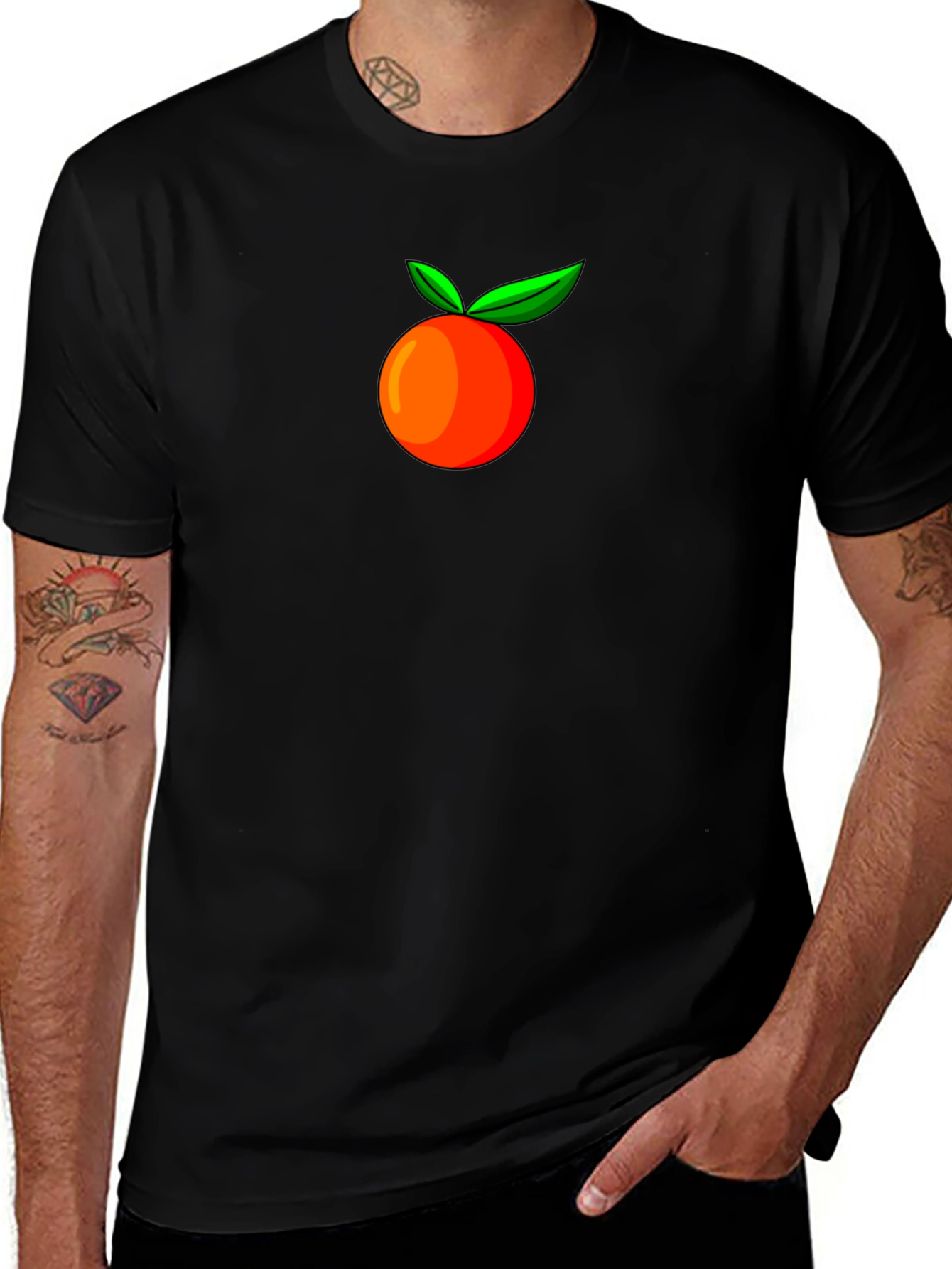 Variant 15 of Orange Fruit Graphic Tee - Stylish Casual Wear