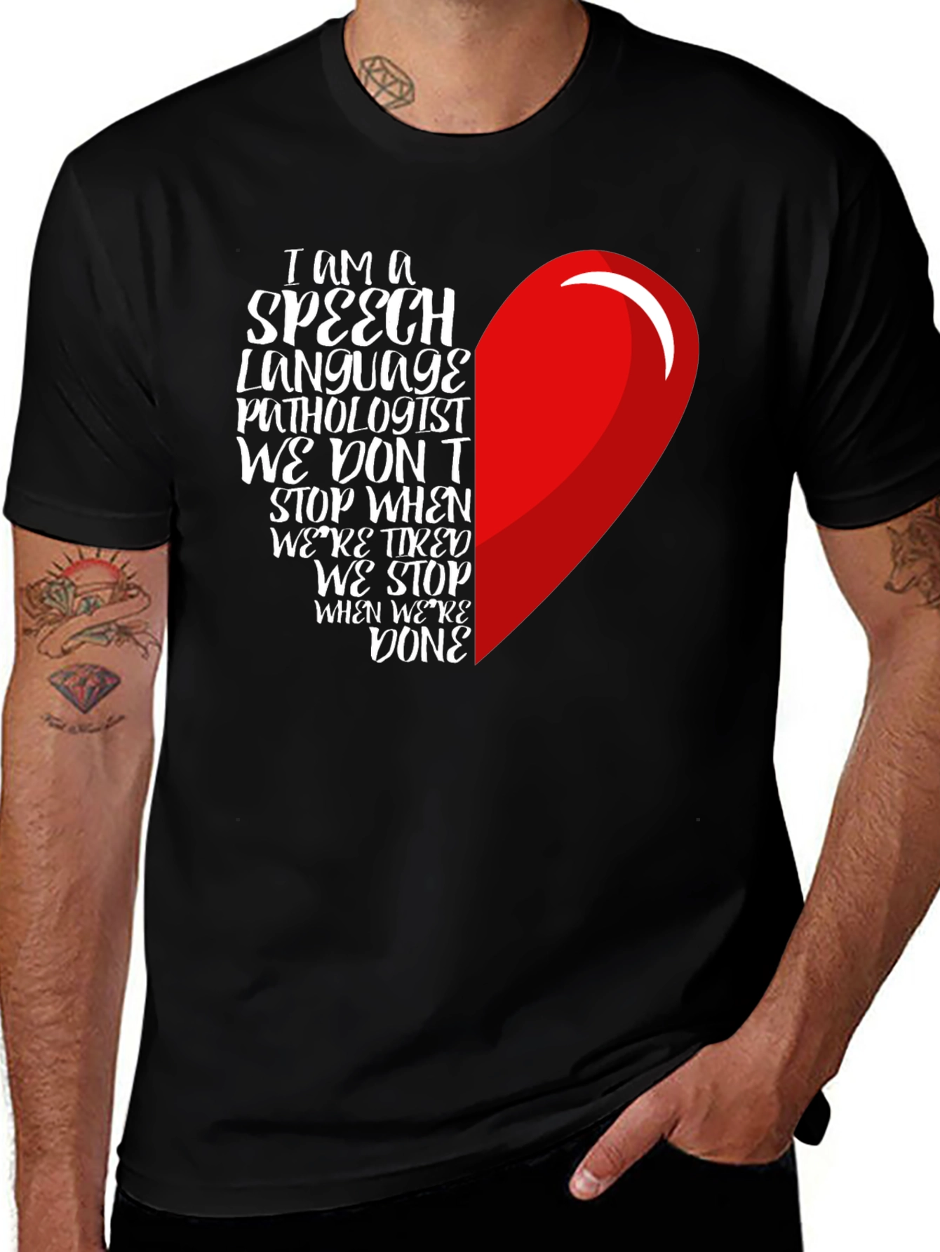 Variant 23 of Speech Language Pathologist Heart T-Shirt