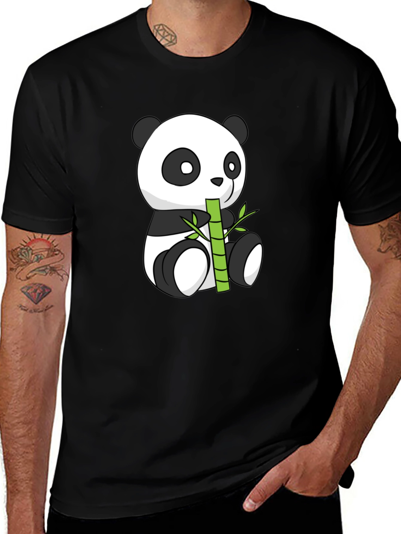 Variant 18 of Panda Eating Bamboo Graphic Tee
