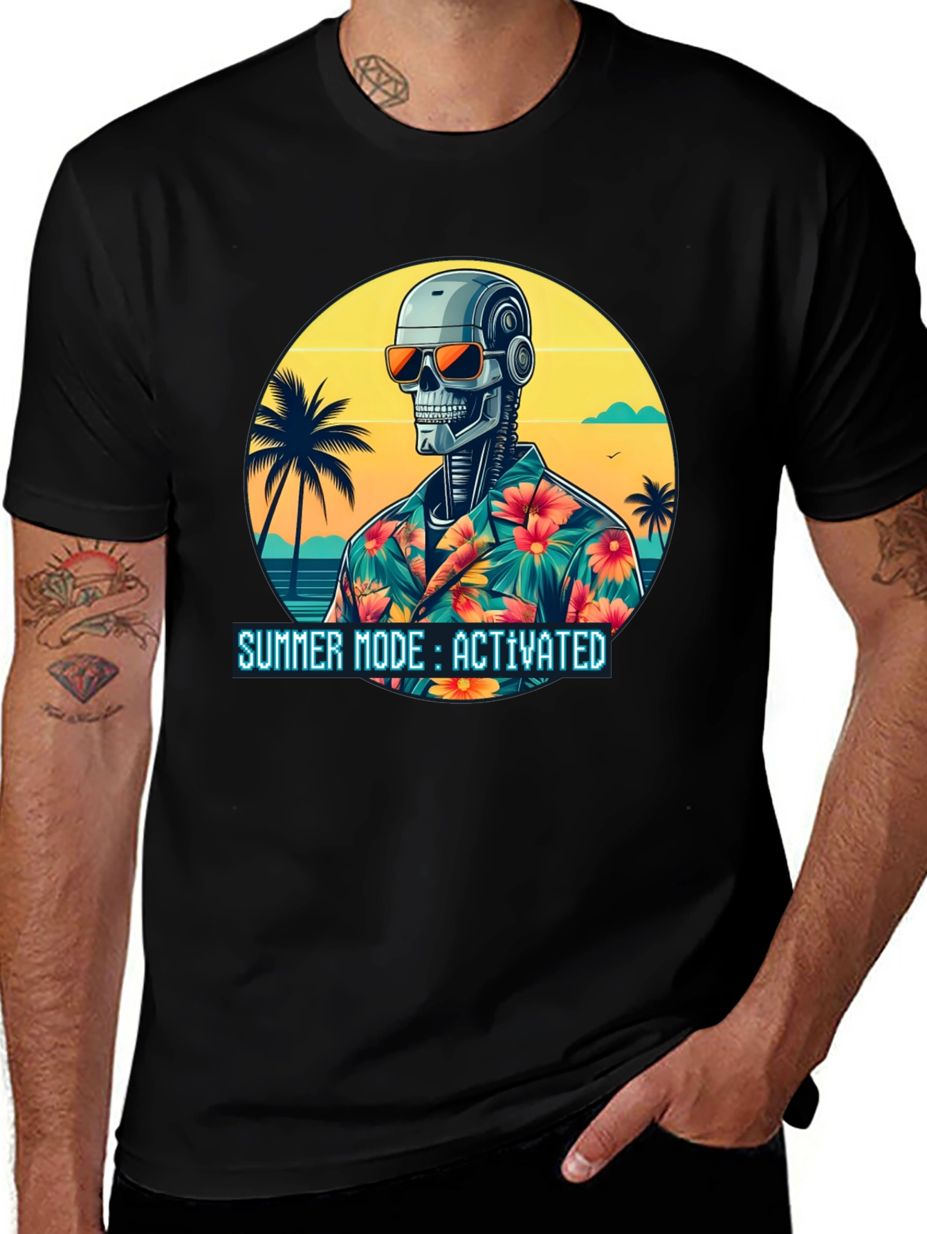 Summer Robot T-Shirt - Summer Mode Activated