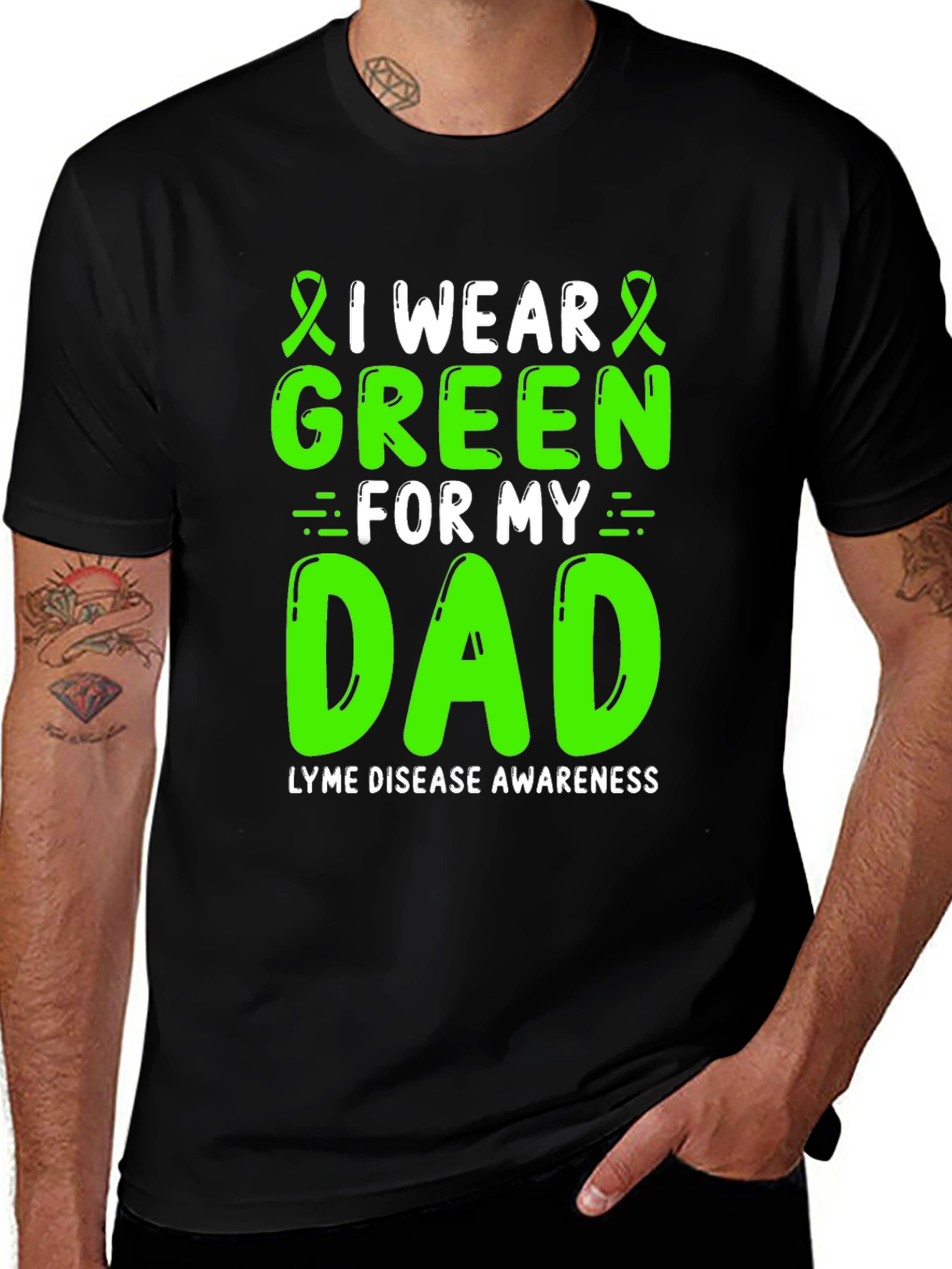 Lyme Disease Awareness 'I Wear Green' T-Shirt