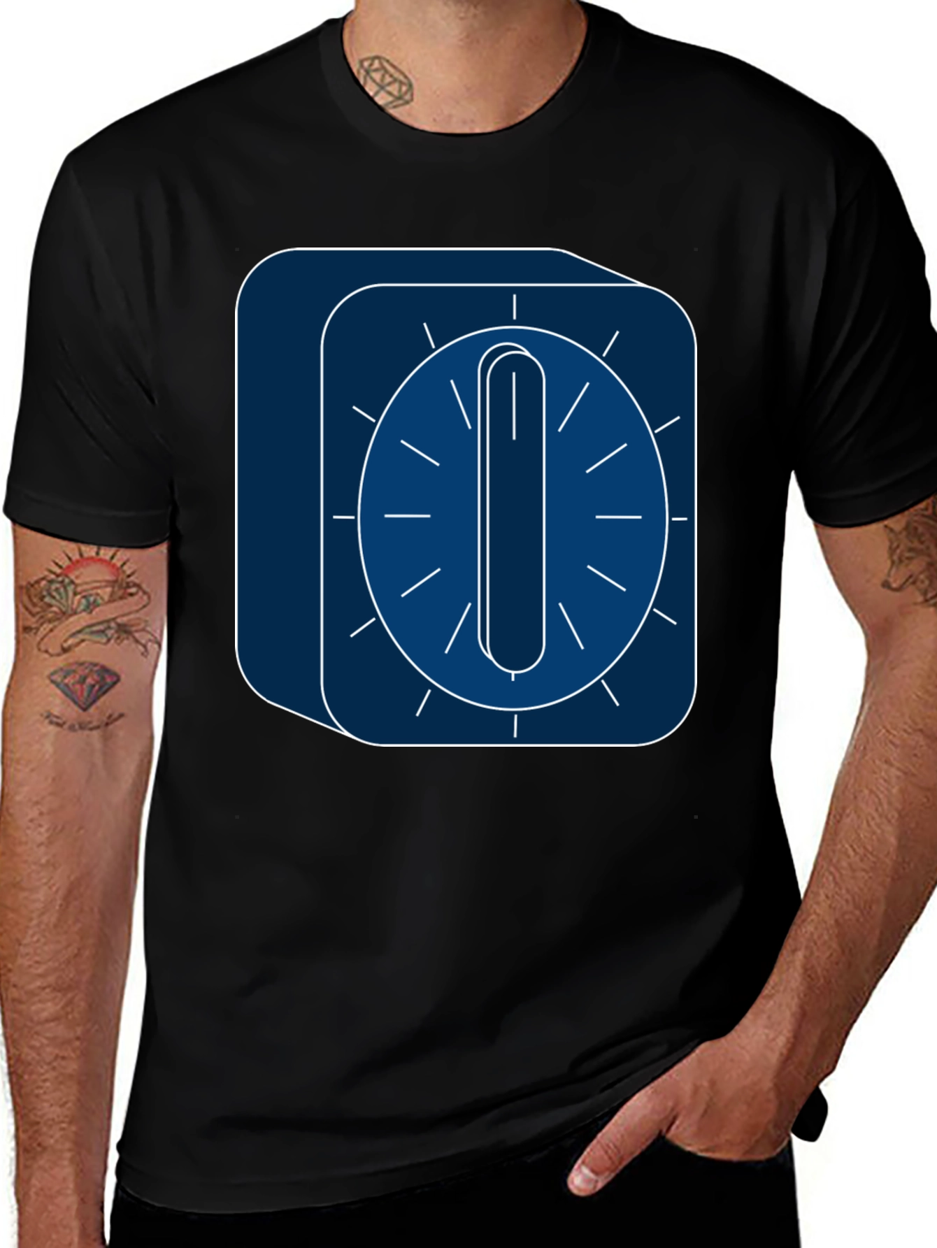 Timer Graphic T-Shirt - Black