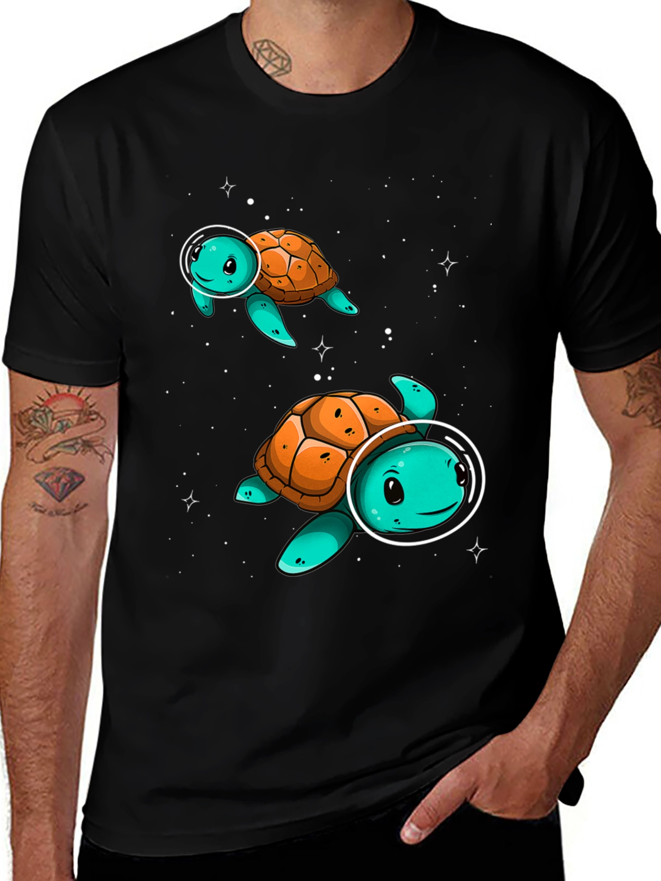 Variant 29 of Space Turtle Graphic T-Shirt - Unique Design