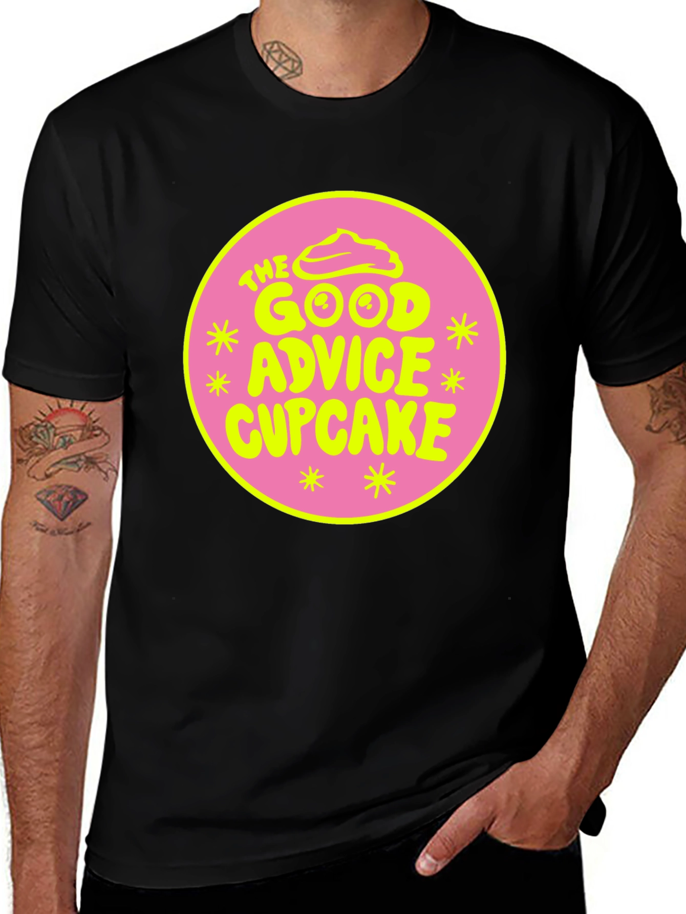 Variant 21 of The Good Advice Cupcake Graphic Tee - Black