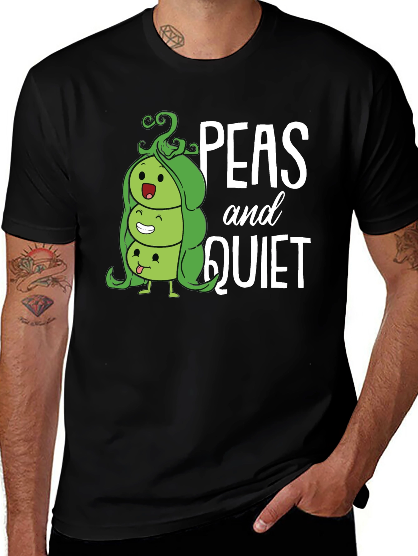 Variant 19 of Peas and Quiet Graphic T-Shirt