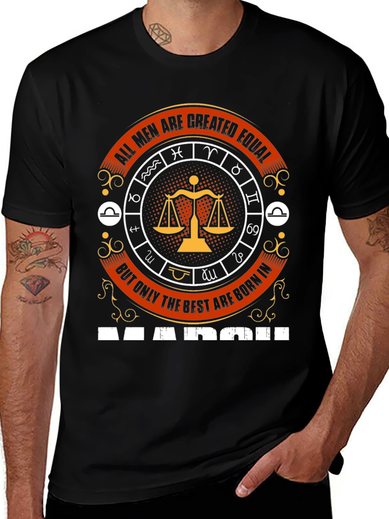 Variant 19 of Zodiac Libra Men's T-Shirt - March Birthday Gift