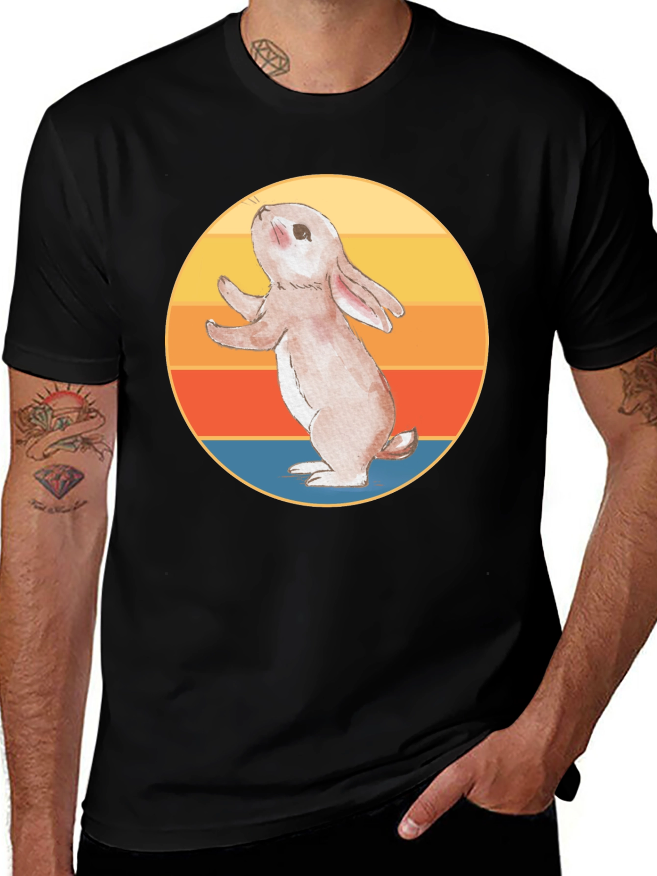Variant 2 of Retro Bunny T-Shirt