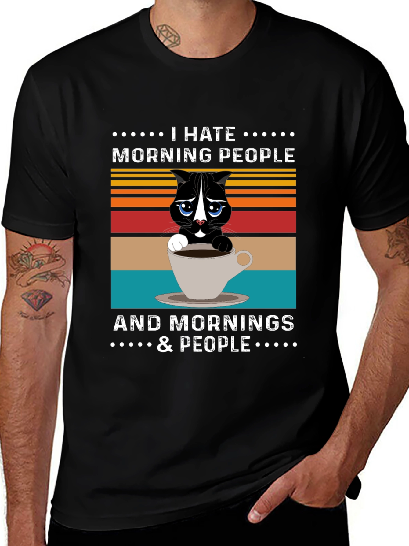 Variant 11 of I Hate Morning People Cat T-Shirt
