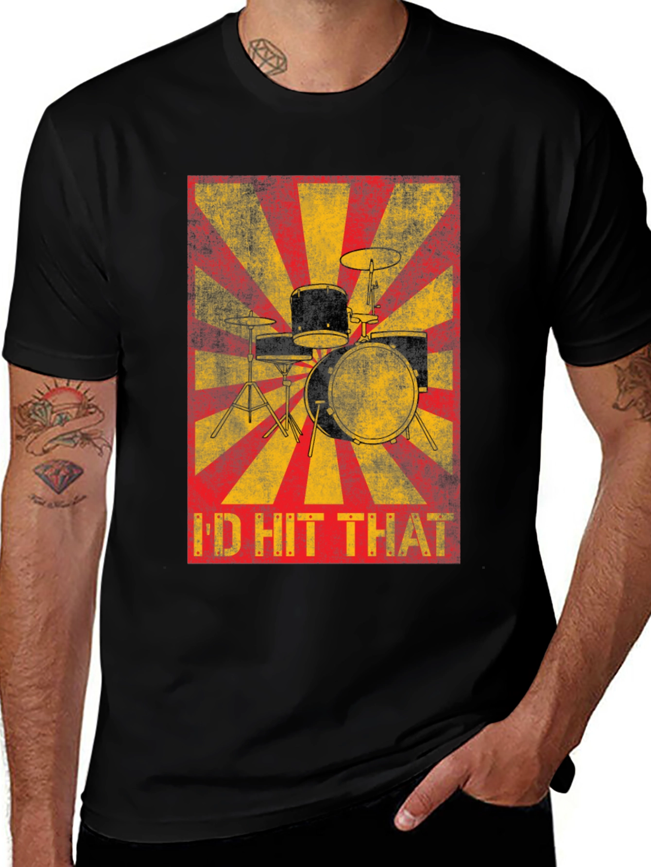 Variant 9 of I'd Hit That Drum Kit Graphic Tee