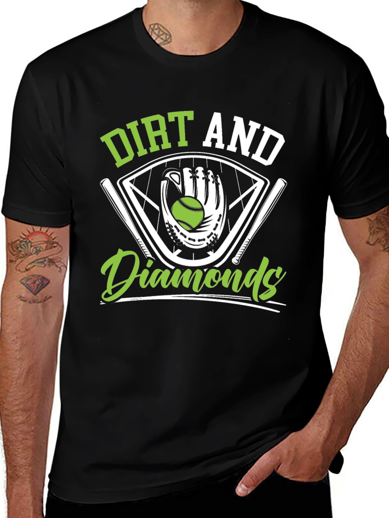 Variant 17 of Dirt and Diamonds Baseball T-Shirt