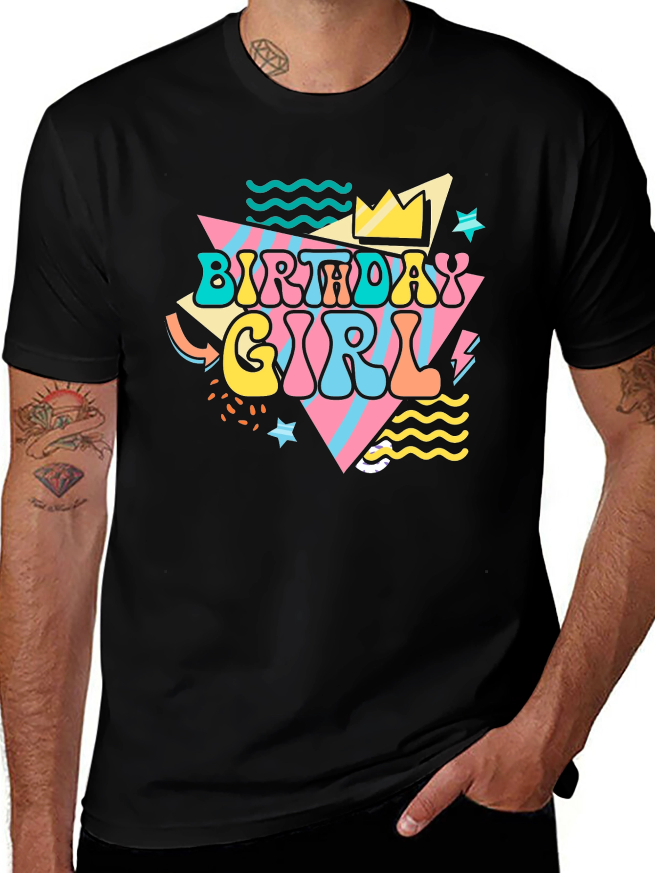 Variant 9 of Birthday Girl Graphic Tee - Retro Party Shirt