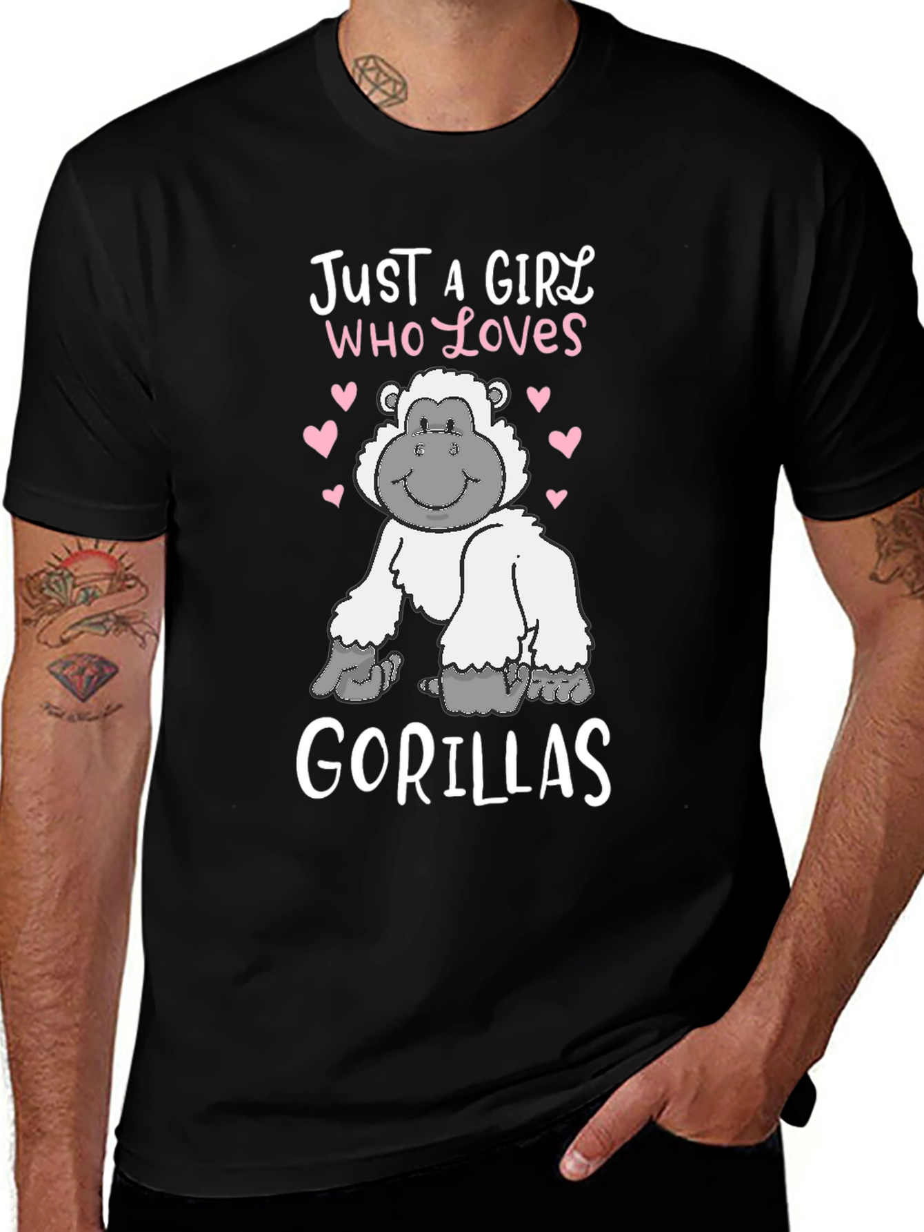 Variant 21 of Just a Girl Who Loves Gorillas T-Shirt