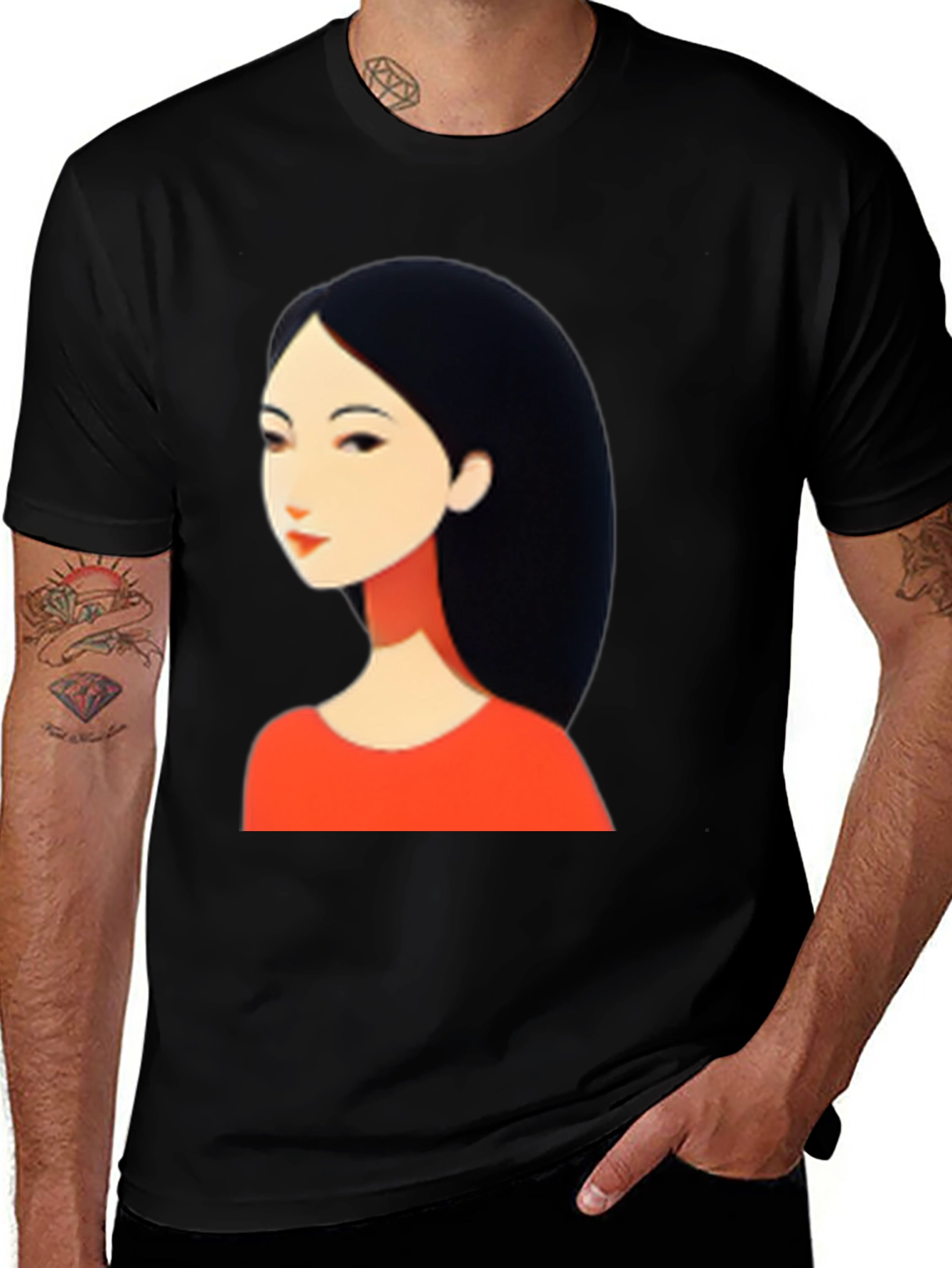 Anime Graphic Tee - Stylish Black T-Shirt