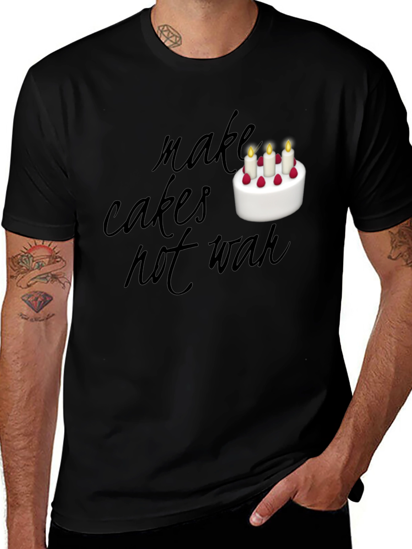 Make Cakes Not War Graphic Tee