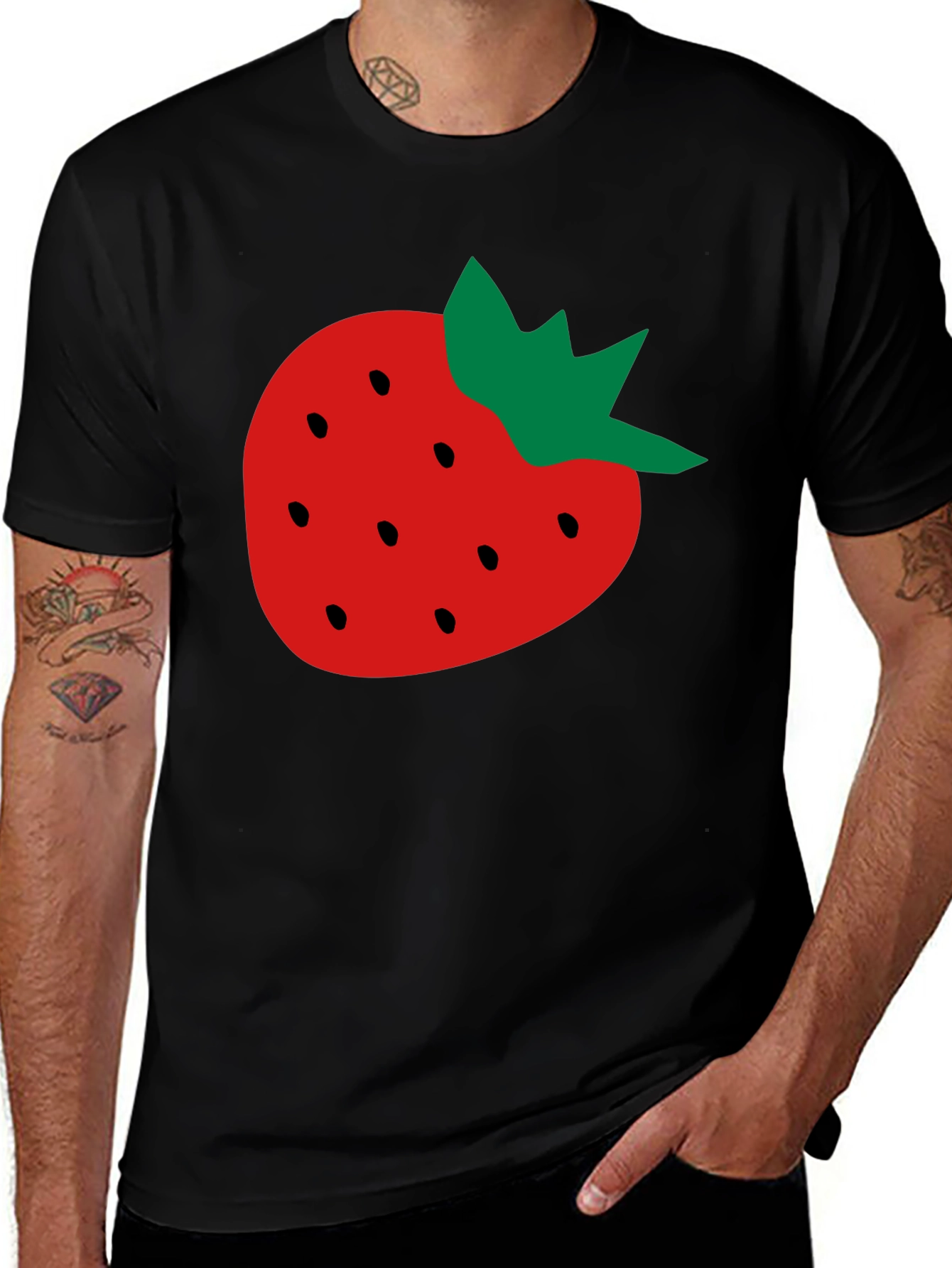 Variant 10 of Strawberry Graphic Tee - Fruit Lover T-Shirt
