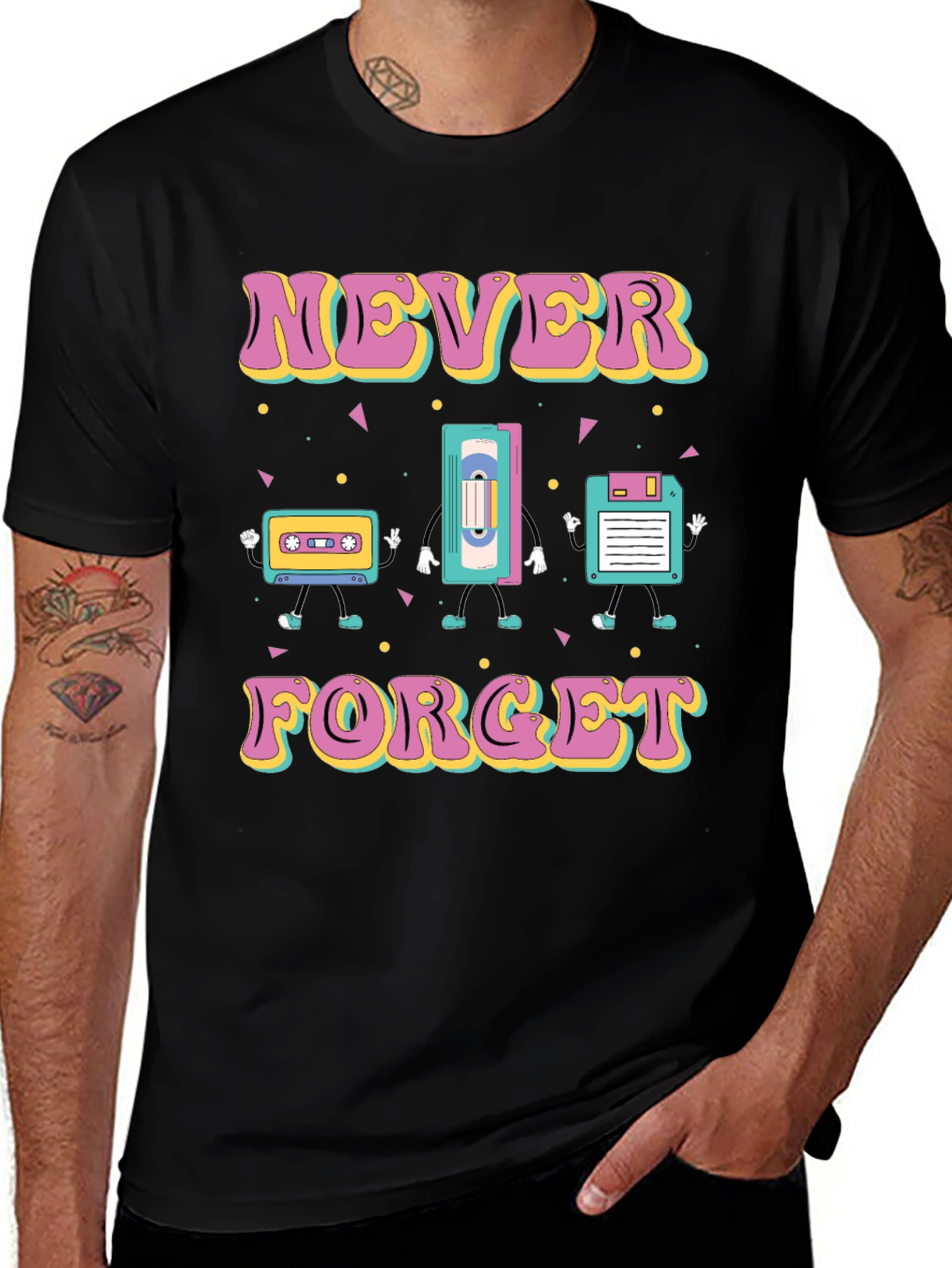 Variant 10 of Retro Tech T-Shirt: Never Forget Nostalgia