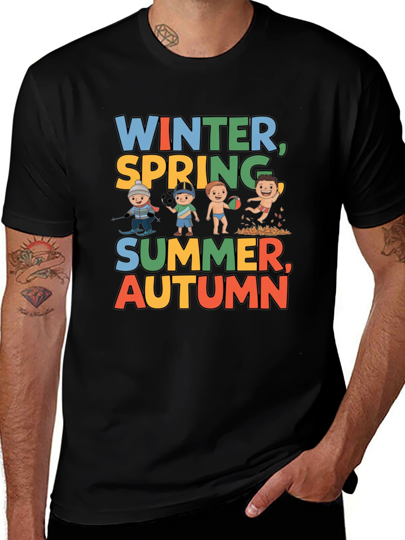 Variant 13 of Seasons Graphic Tee - Winter, Spring, Summer, Autumn
