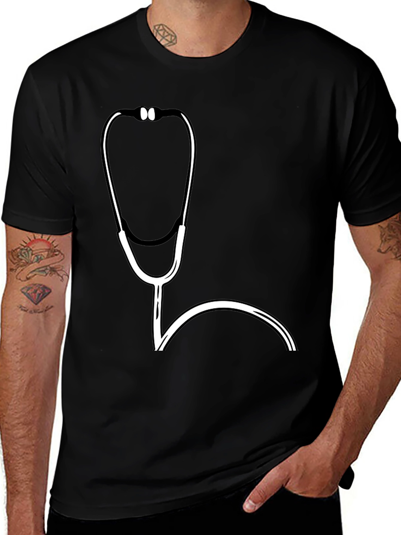 Variant 15 of Doctor Stethoscope Graphic Tee - Medical Professional T-Shirt