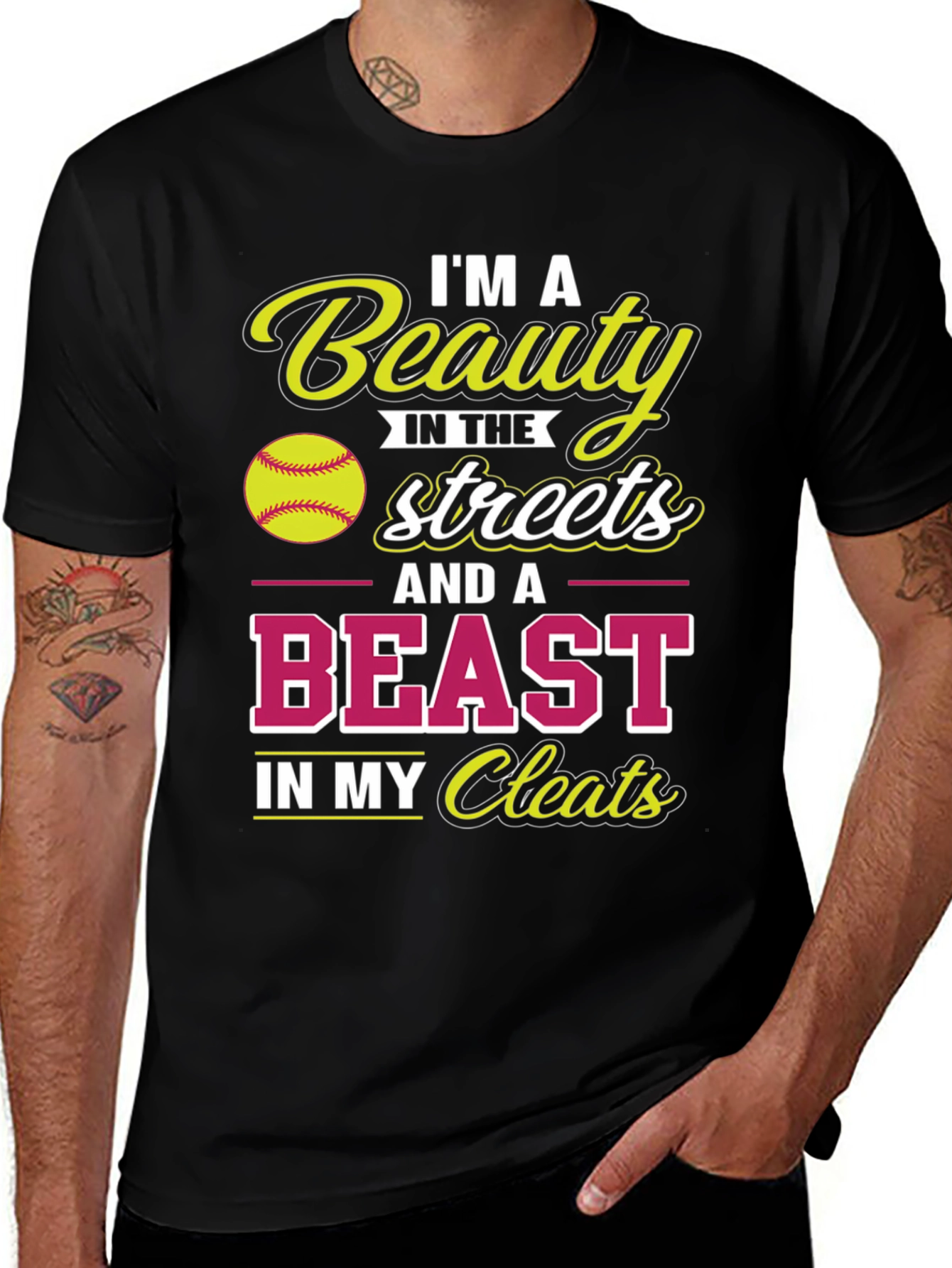 Beauty and Beast Softball T-Shirt