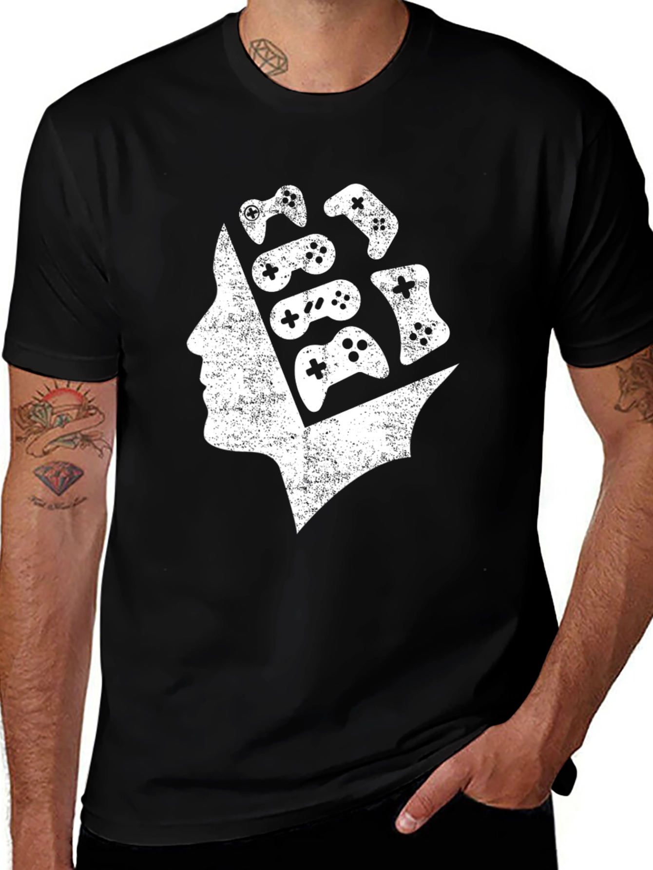 Variant 11 of Gamer Mind T-Shirt - Controller Head Graphic Tee