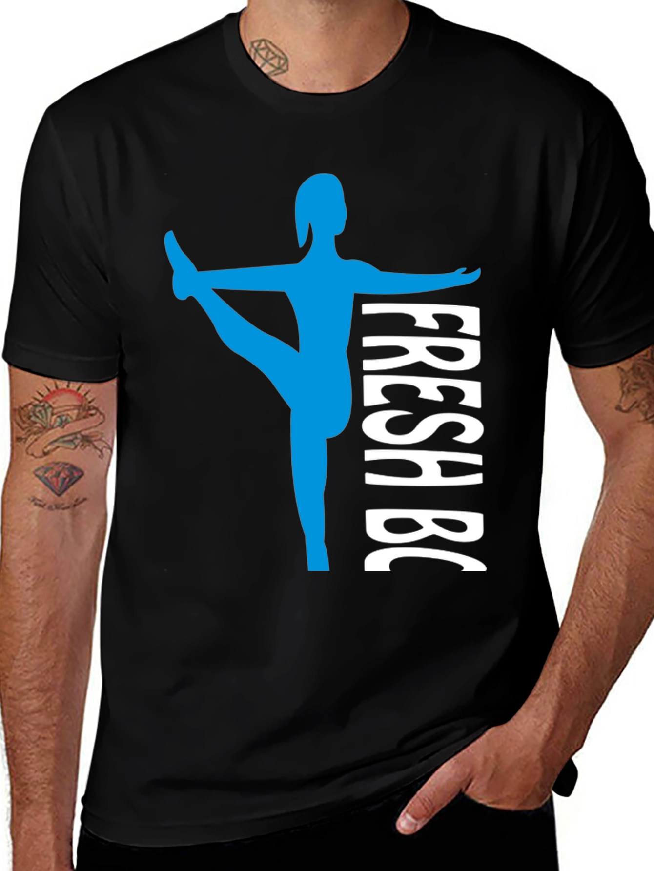 Variant 18 of Fresh BC Yoga Pose Black Graphic T-Shirt