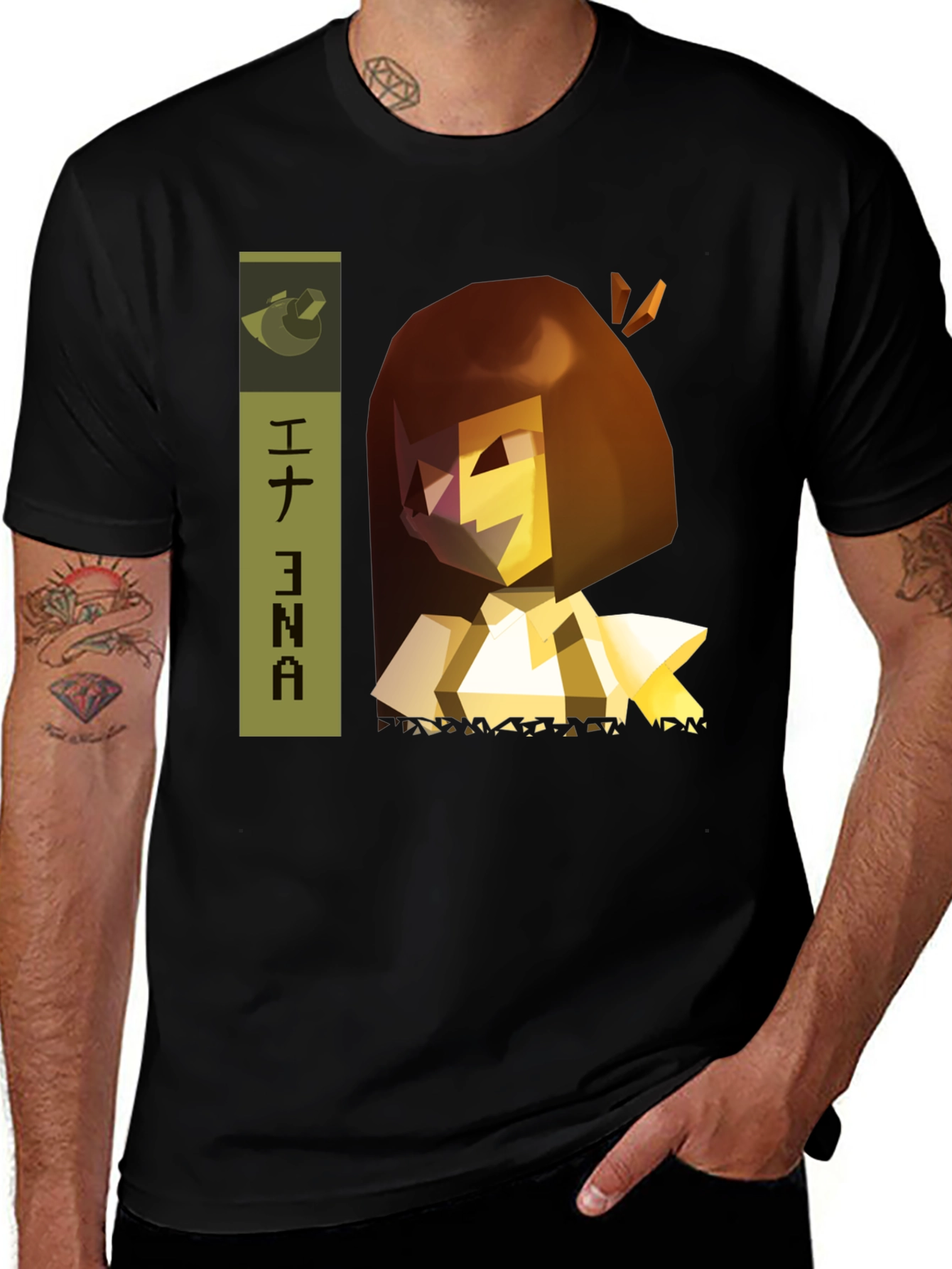 Ena T-Shirt - Geometric Character Design