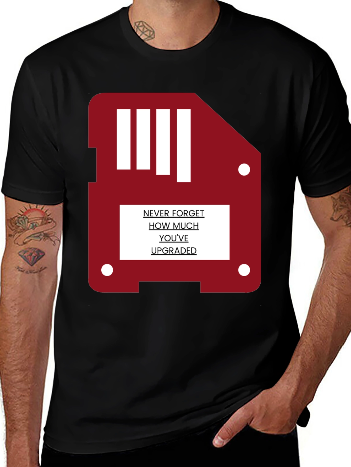 Retro Tech Upgrade T-Shirt - "Never Forget"