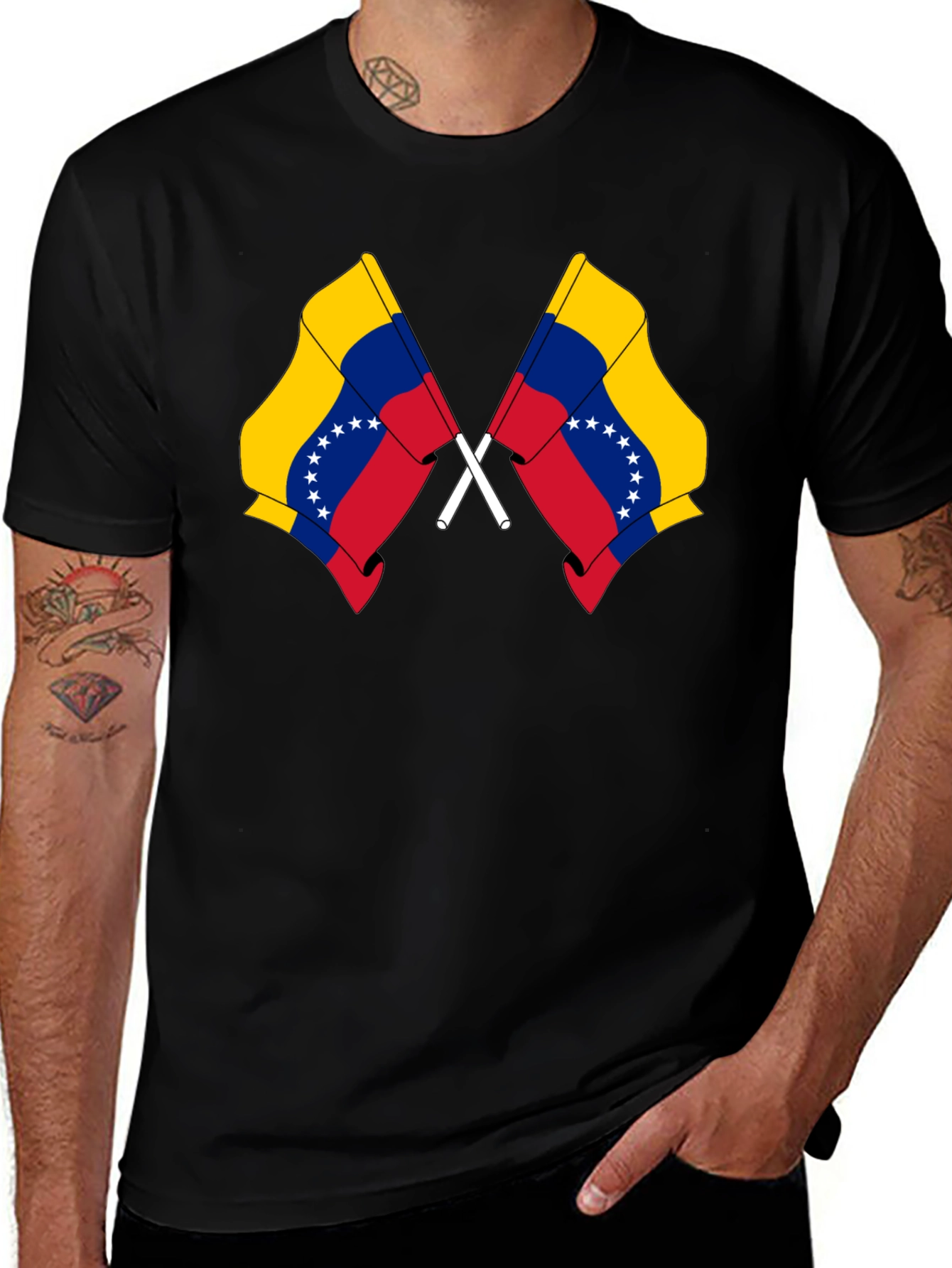 Variant 17 of Venezuela Flag T-Shirt - Black Graphic Tee