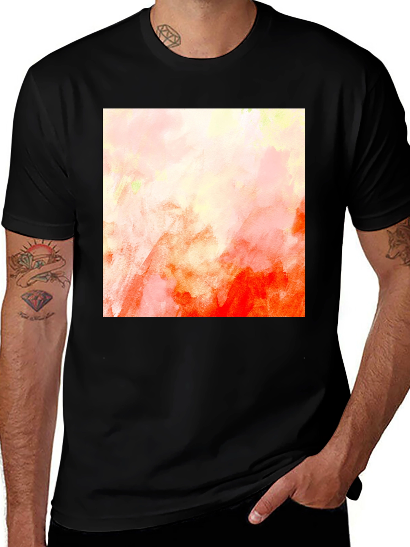Variant 25 of Abstract Art Black T-Shirt