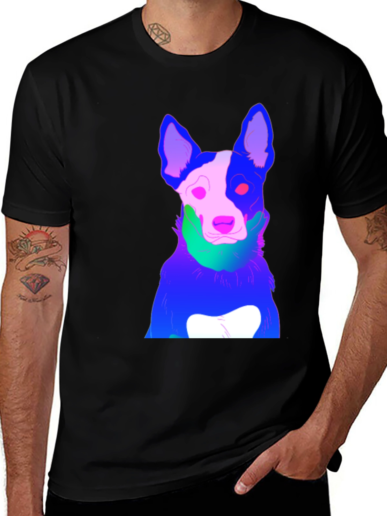Variant 22 of Cool Dog Graphic Tee - Stylish Animal Print T-Shirt
