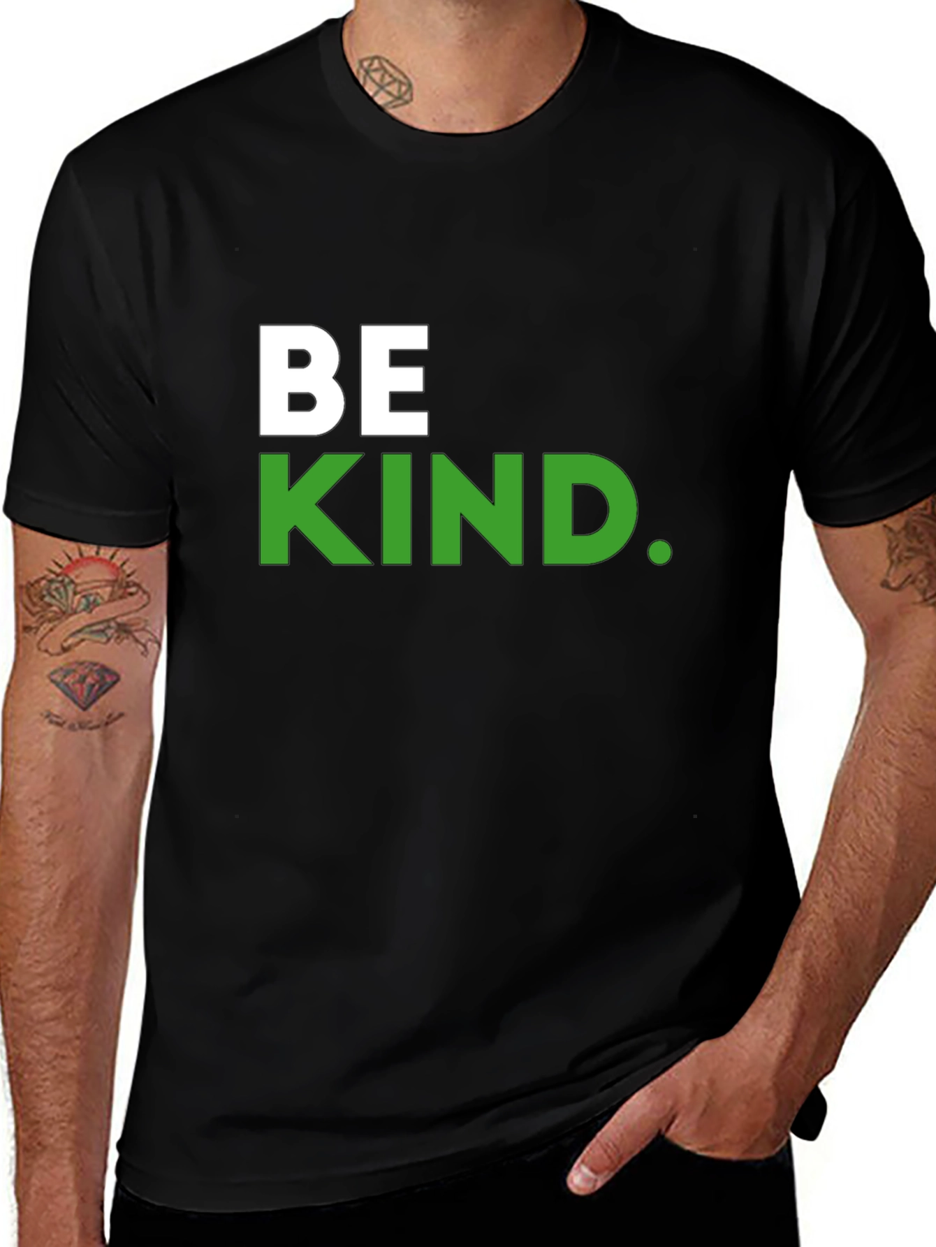 Variant 24 of Be Kind T-Shirt - Black - Crew Neck