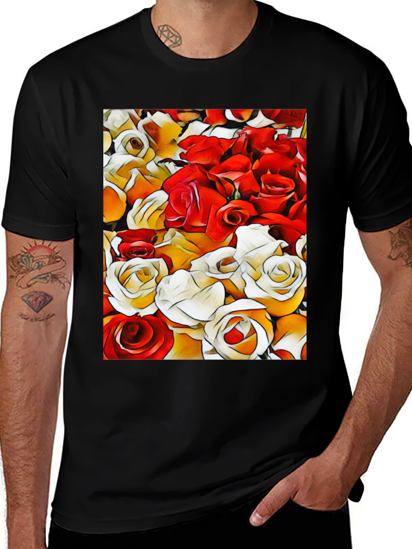 Variant 30 of Floral Pattern T-Shirt