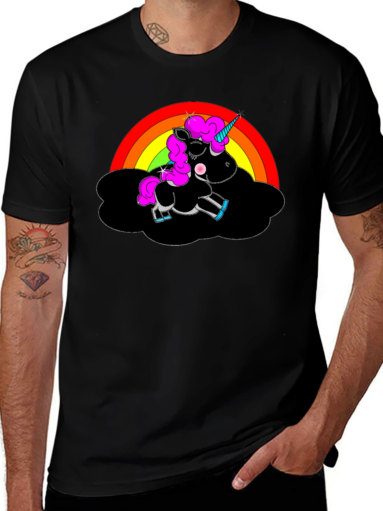 Variant 12 of Rainbow Unicorn Graphic T-Shirt