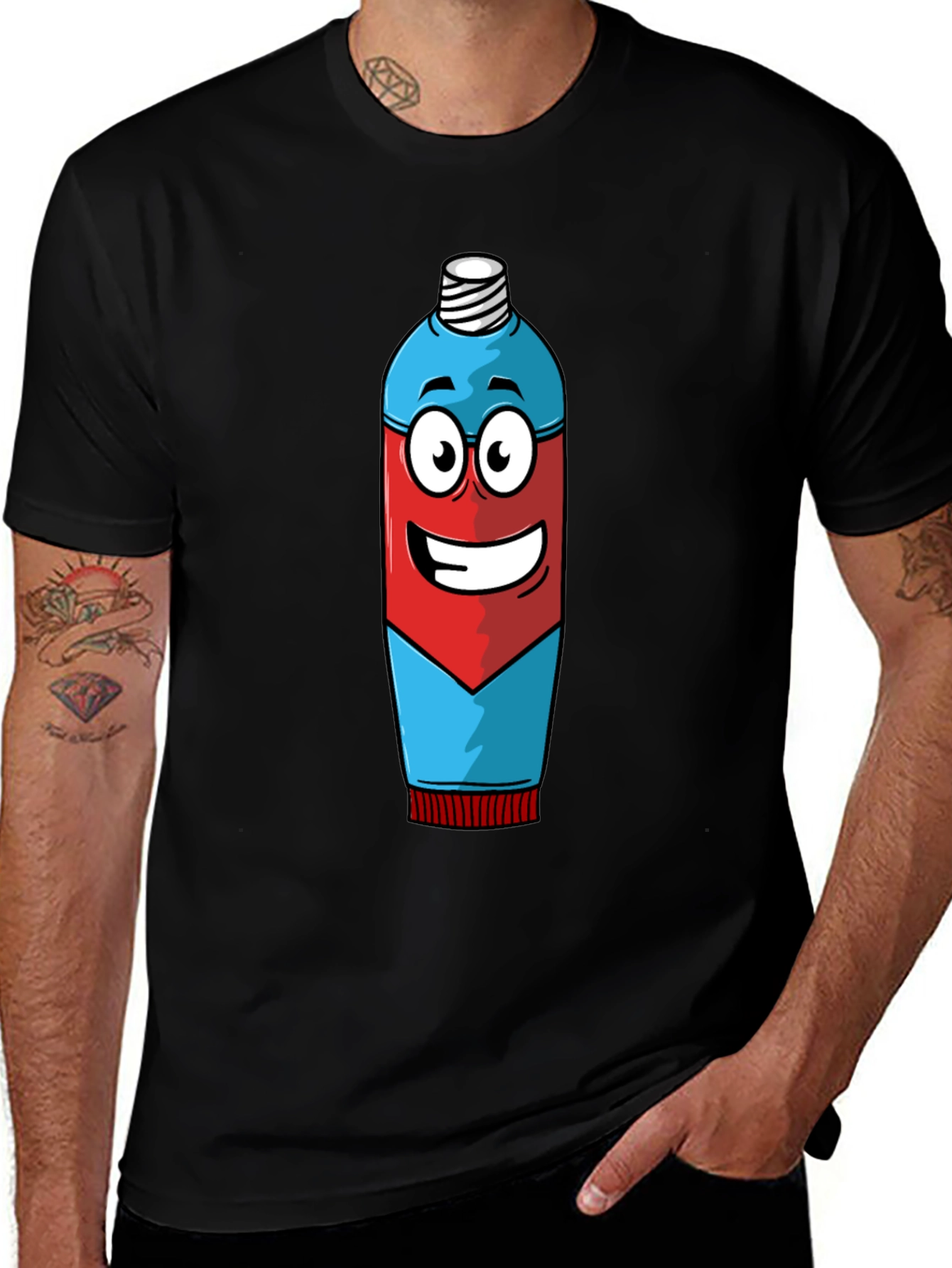 Variant 10 of Cartoon Toothpaste T-Shirt - Quirky Graphic Tee