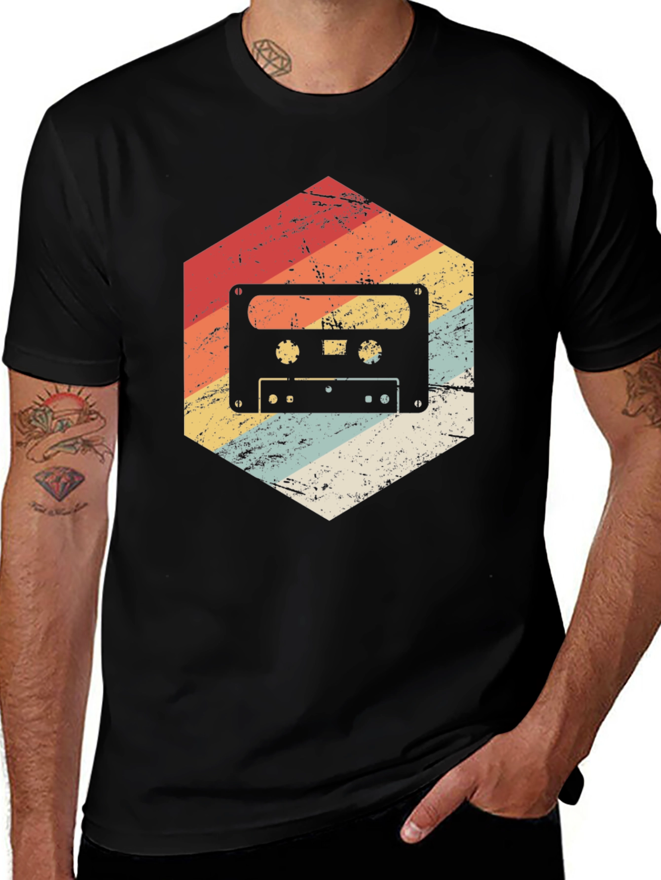Variant 21 of Retro Cassette Tape Graphic Tee - Vintage Style