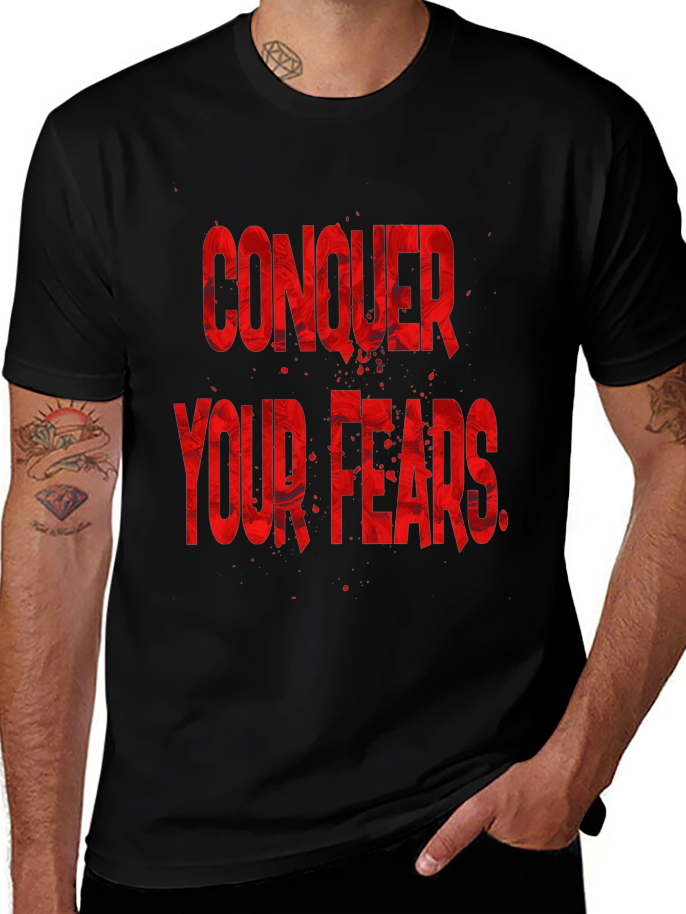Conquer Your Fears Graphic T-Shirt - Motivational Tee