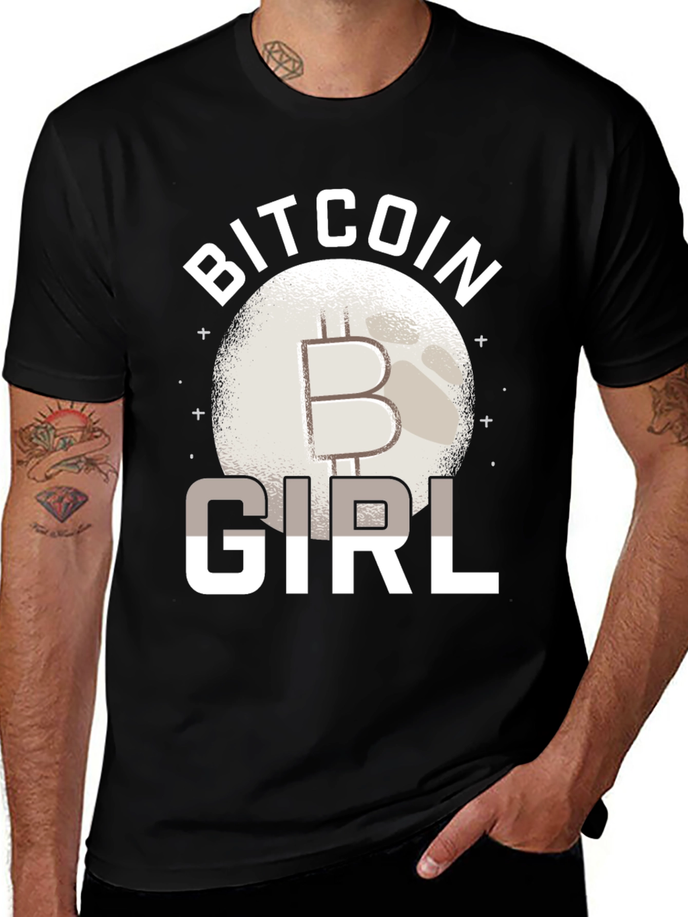 Variant 12 of Bitcoin Girl Graphic Tee