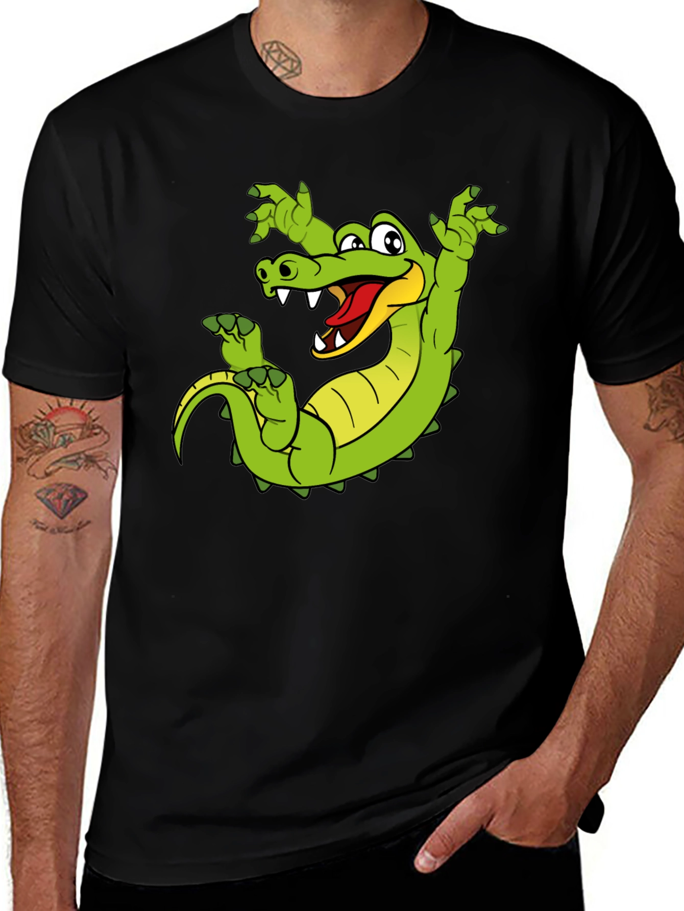 Cartoon Crocodile Graphic Tee