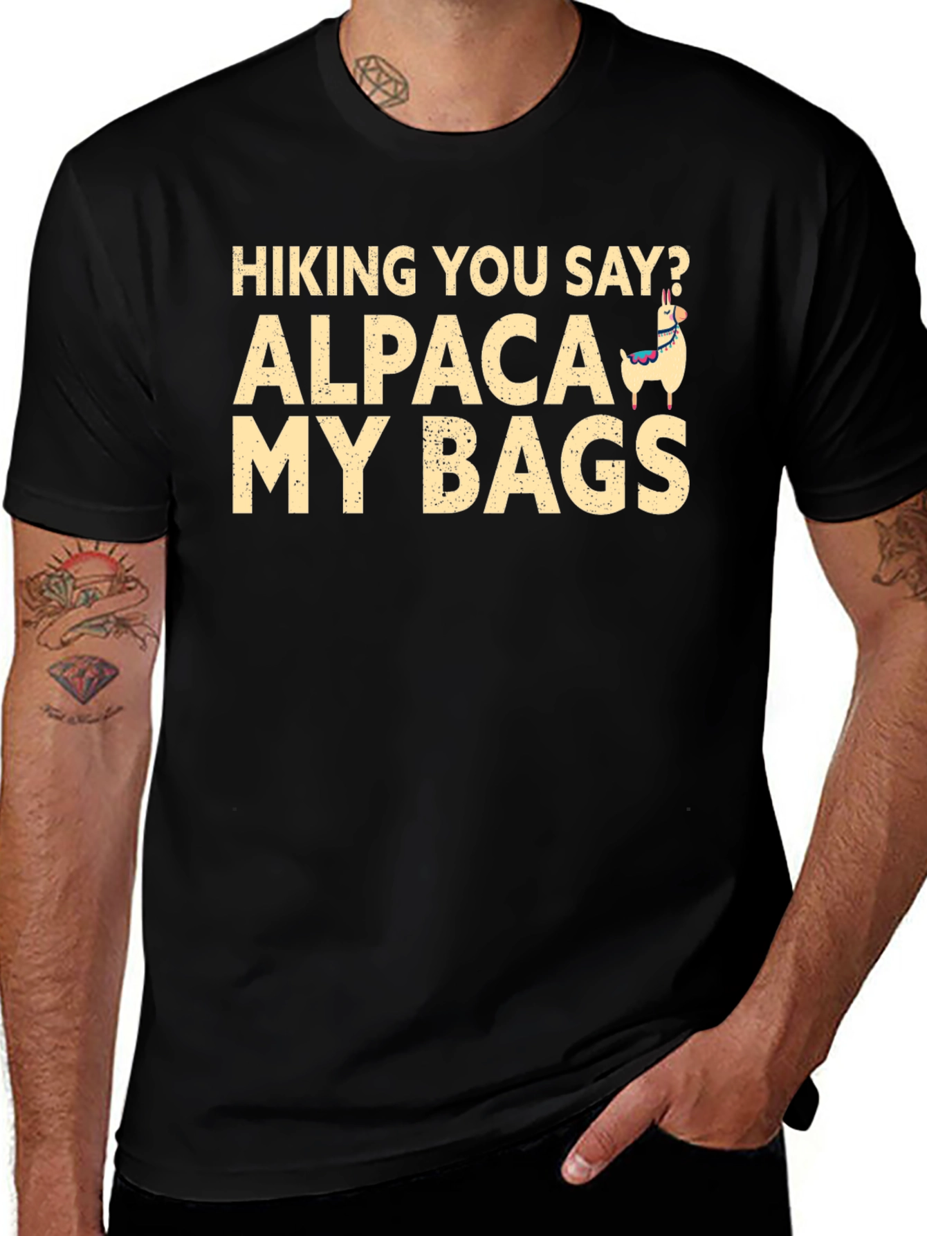 Variant 29 of Hiking You Say? Alpaca My Bags T-Shirt