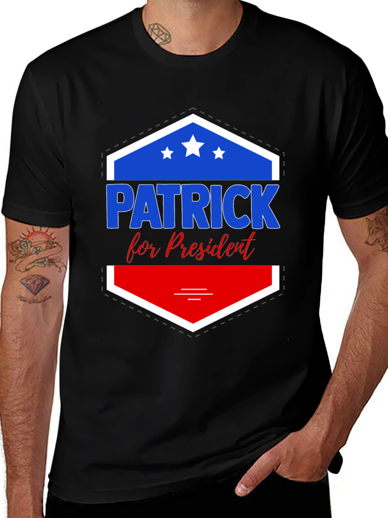 Variant 13 of Patrick for President Patriotic T-Shirt