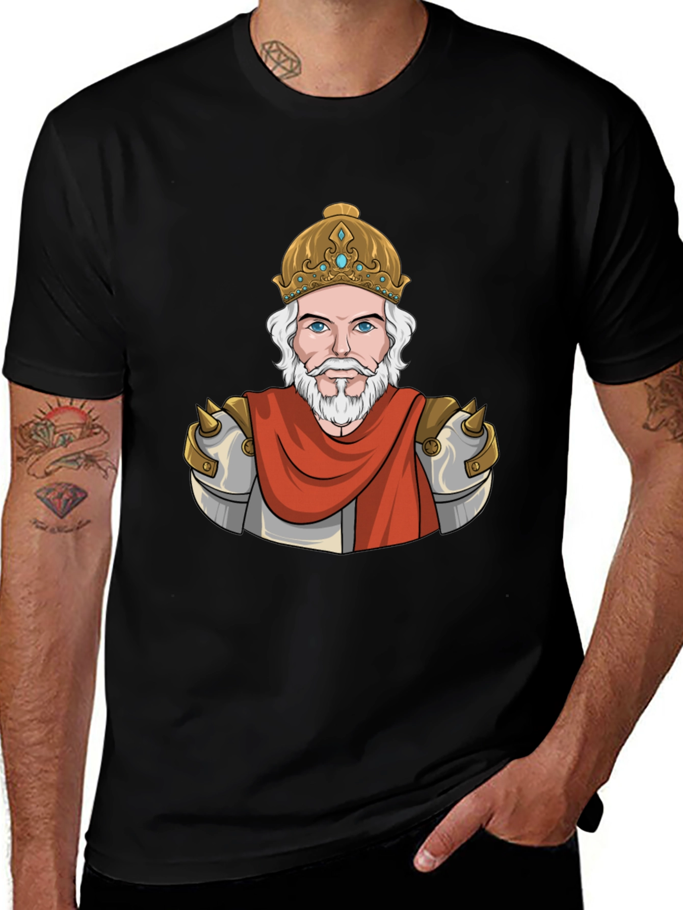 Variant 30 of King Graphic T-Shirt - Regal Cartoon Print