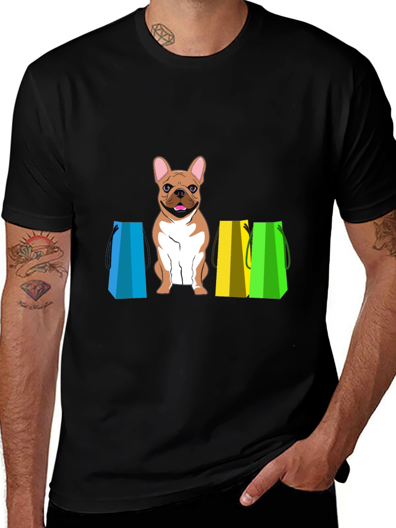 Variant 18 of Bulldog Shopping Trip Graphic Tee