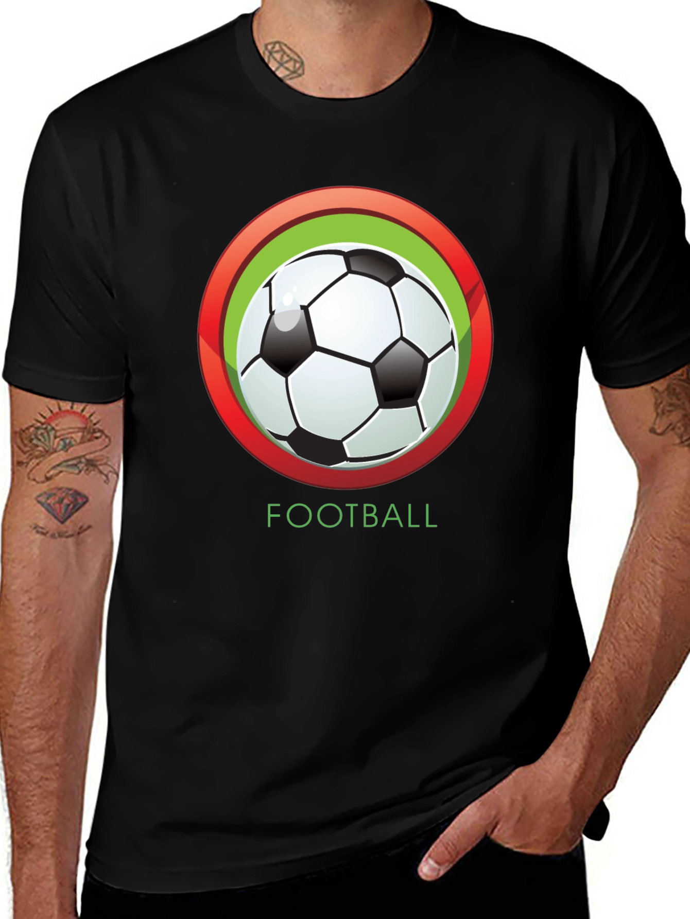 Variant 11 of Football Graphic Tee - Classic Soccer Ball Design