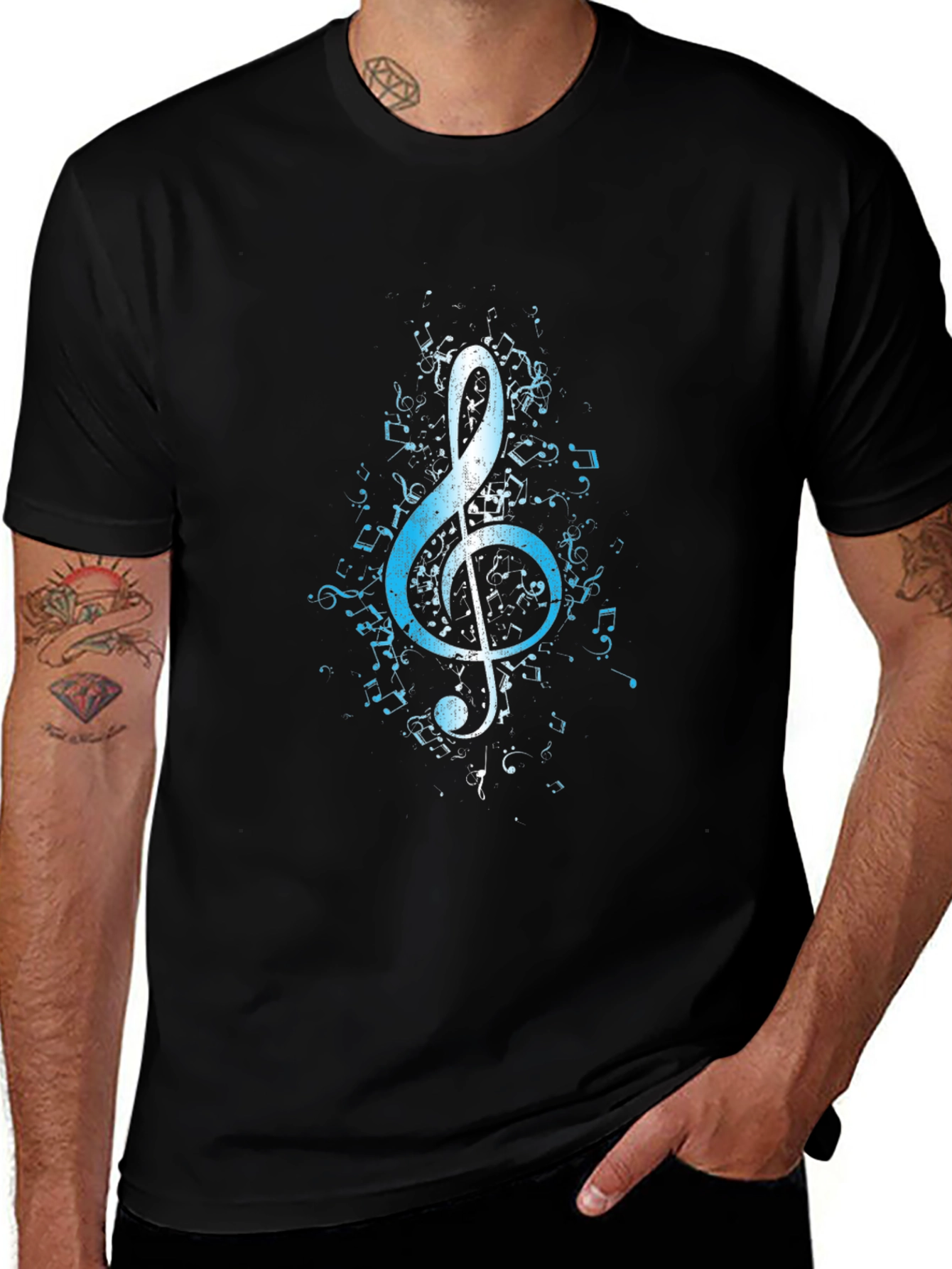 Variant 3 of Music Note Treble Clef Graphic T-Shirt