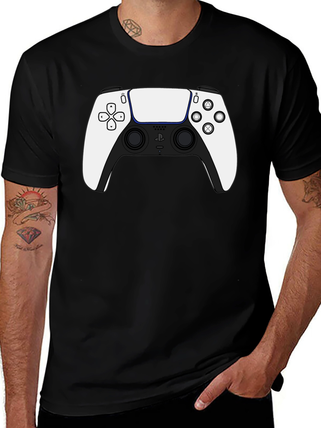 Variant 8 of Gaming T-Shirt: Playstation 5 Controller Design